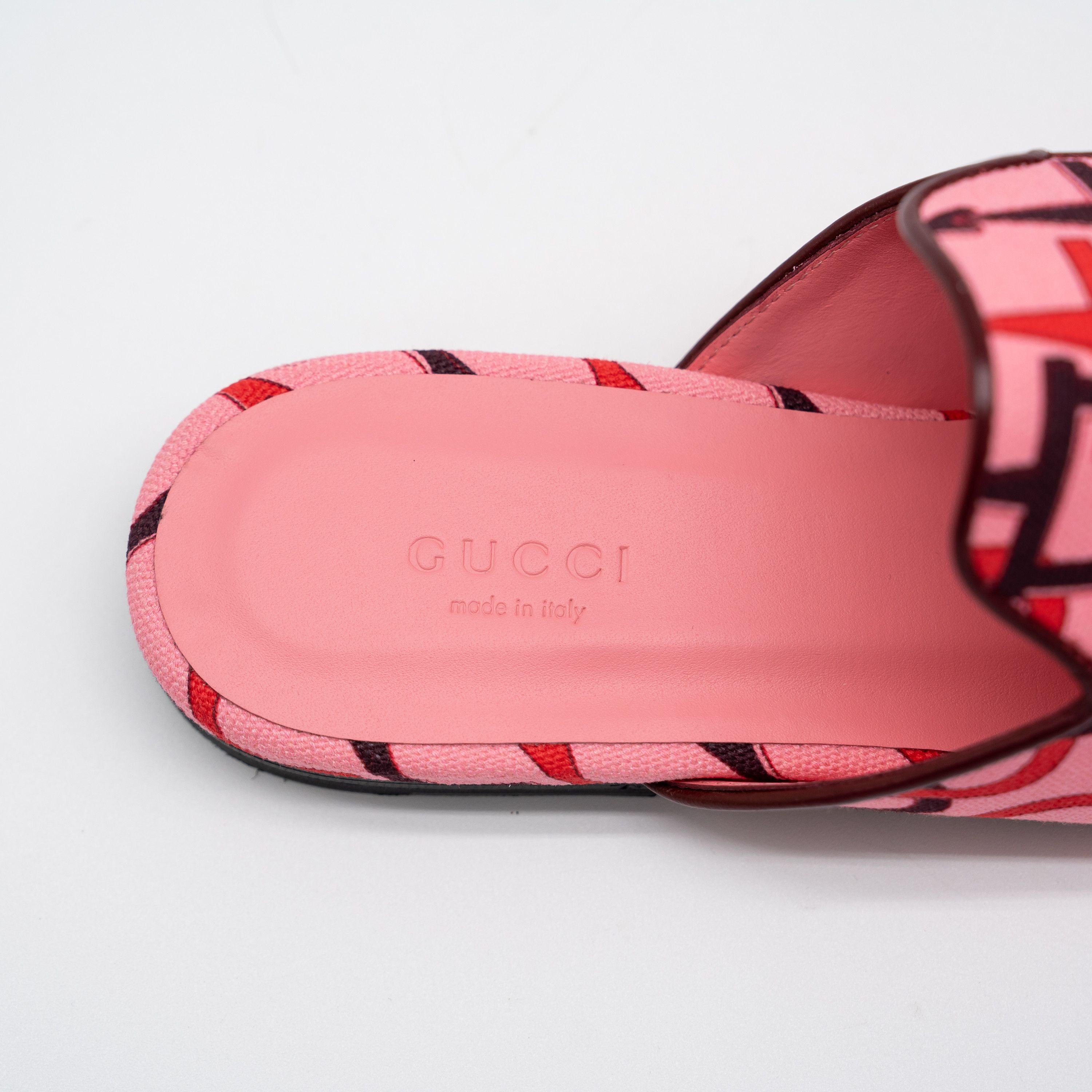 Gucci Gucci Princetown Horsebit Print Mules Slip On Pink Size US 9.5 / IT 39.5 - 9 Thumbnail