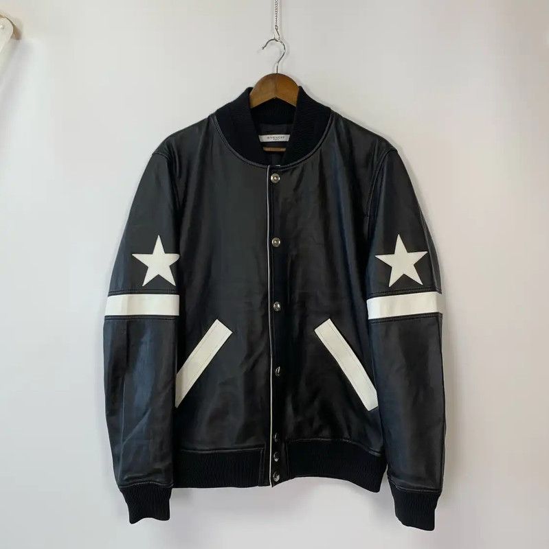 Givenchy Givenchy Black Leather Star Jacket 0089 Size US M / EU 48-50 / 2 - 1 Thumbnail