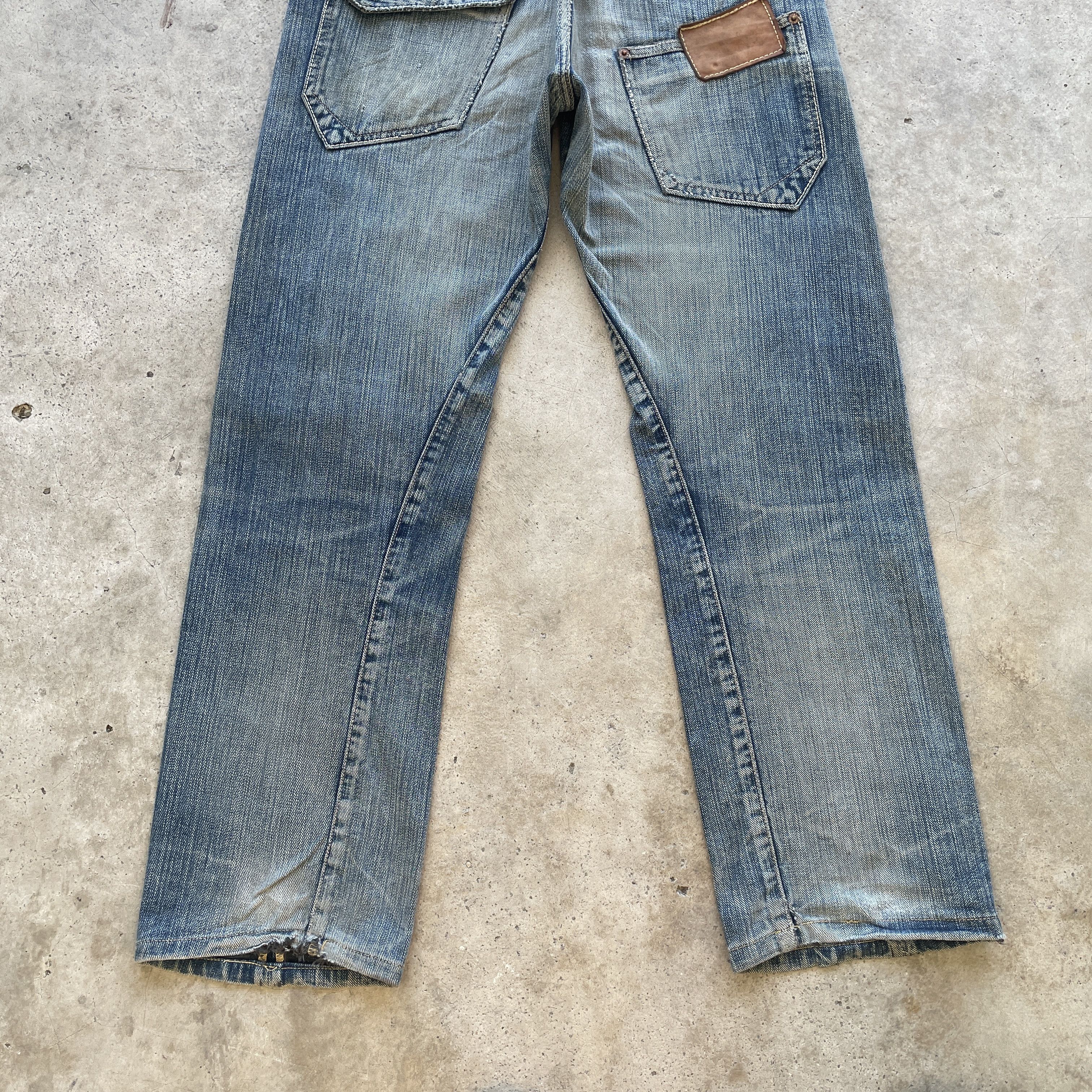 Japanese Brand × Jean W32 VINTAGE JOHNBULL KOJIMA JAPAN FADED RIPPED JEANS PANTS Size US 32 / EU 48 - 10 Thumbnail