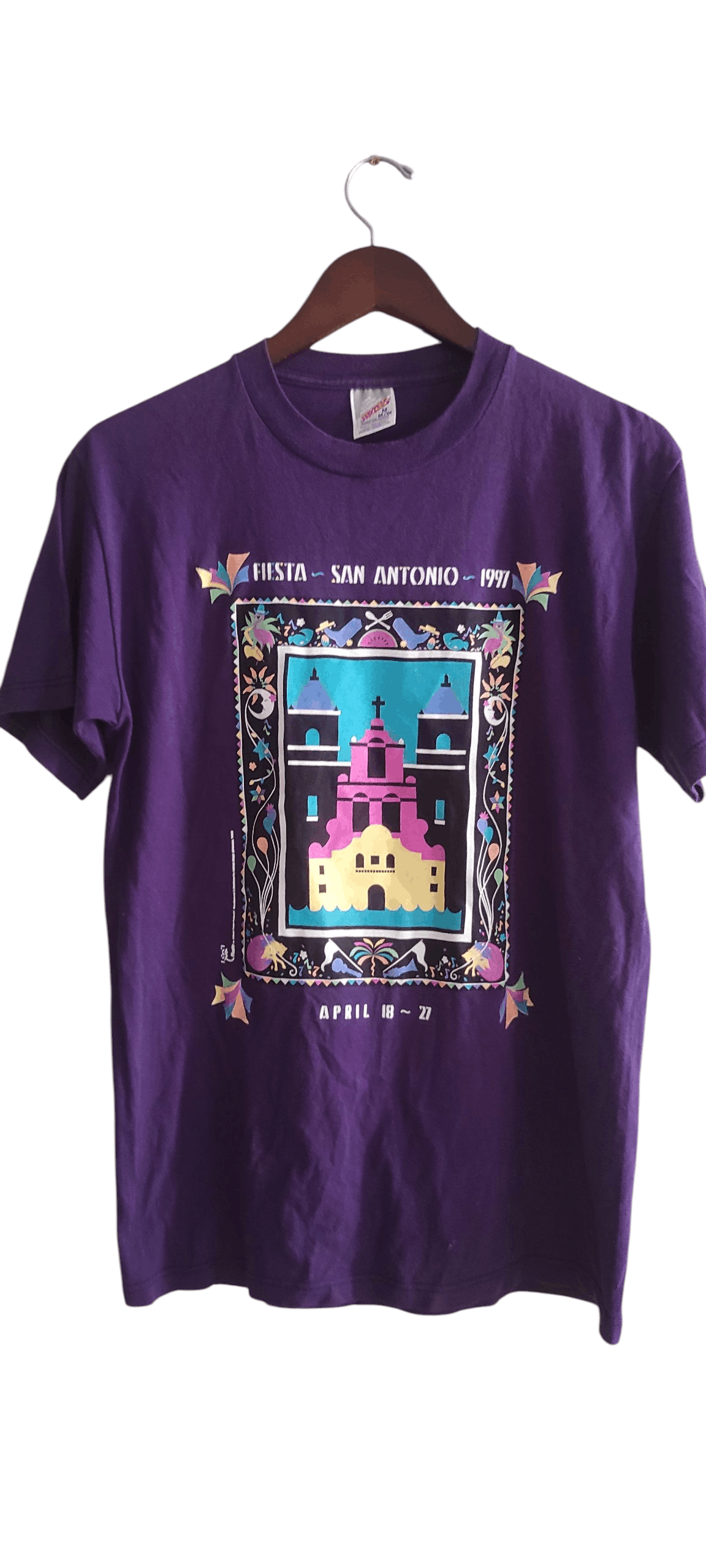 Jerzees Fiesta San Antonio 1997 Graphic T-Shirt April 18/27 Jerzees Size US M / EU 48-50 / 2 - 1 Thumbnail