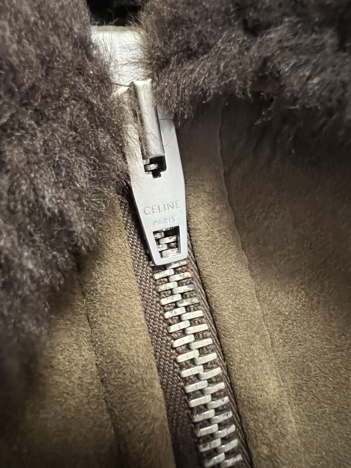Celine × Hedi Slimane UNRELEASED - FW20 Brown Shearling Jacket Size US S / EU 44-46 / 1 - 2 Thumbnail