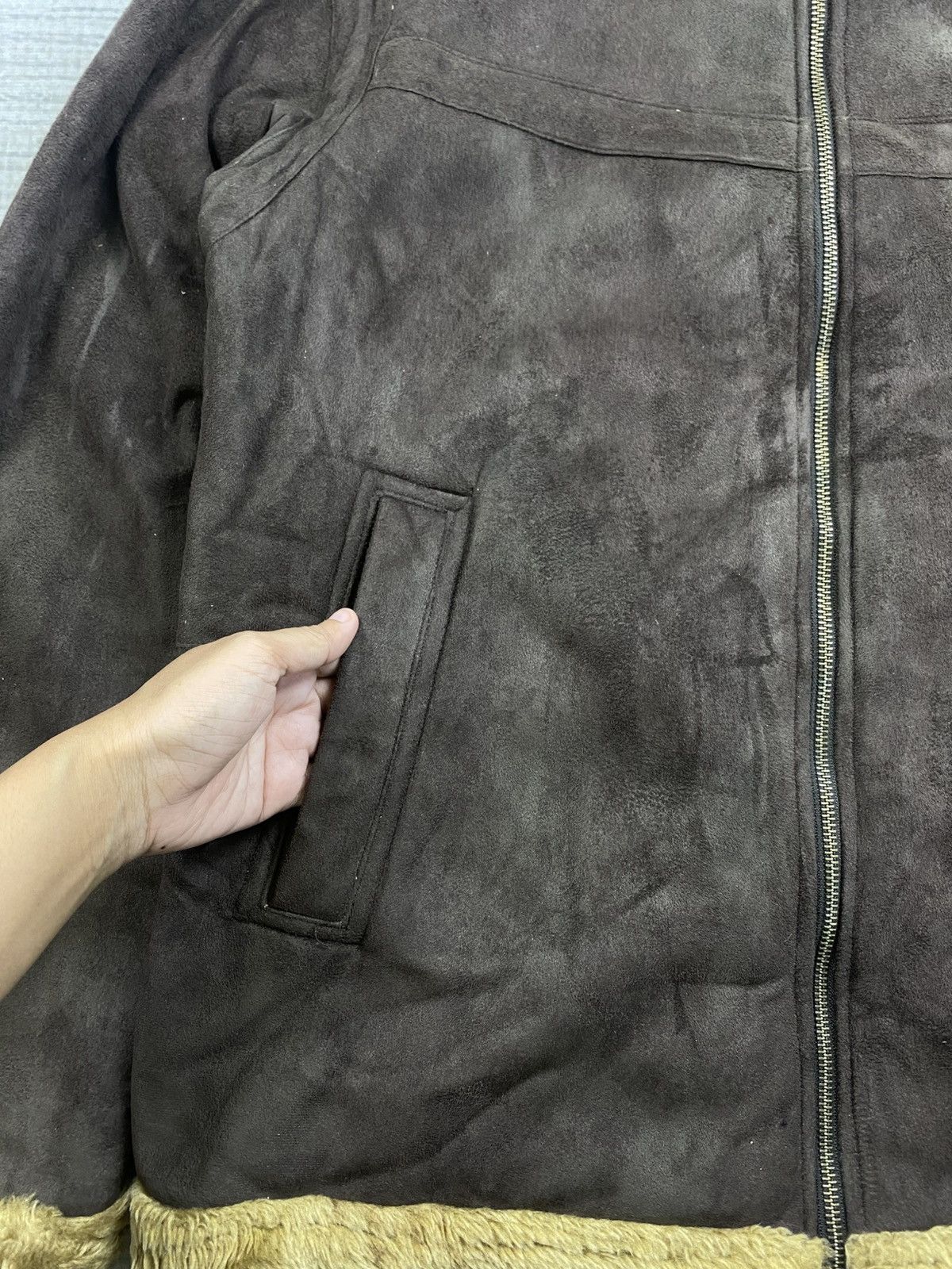 Vintage Bobson International Brown Sherpa Suede Leather Jacket Size US M / EU 48-50 / 2 - 8 Thumbnail