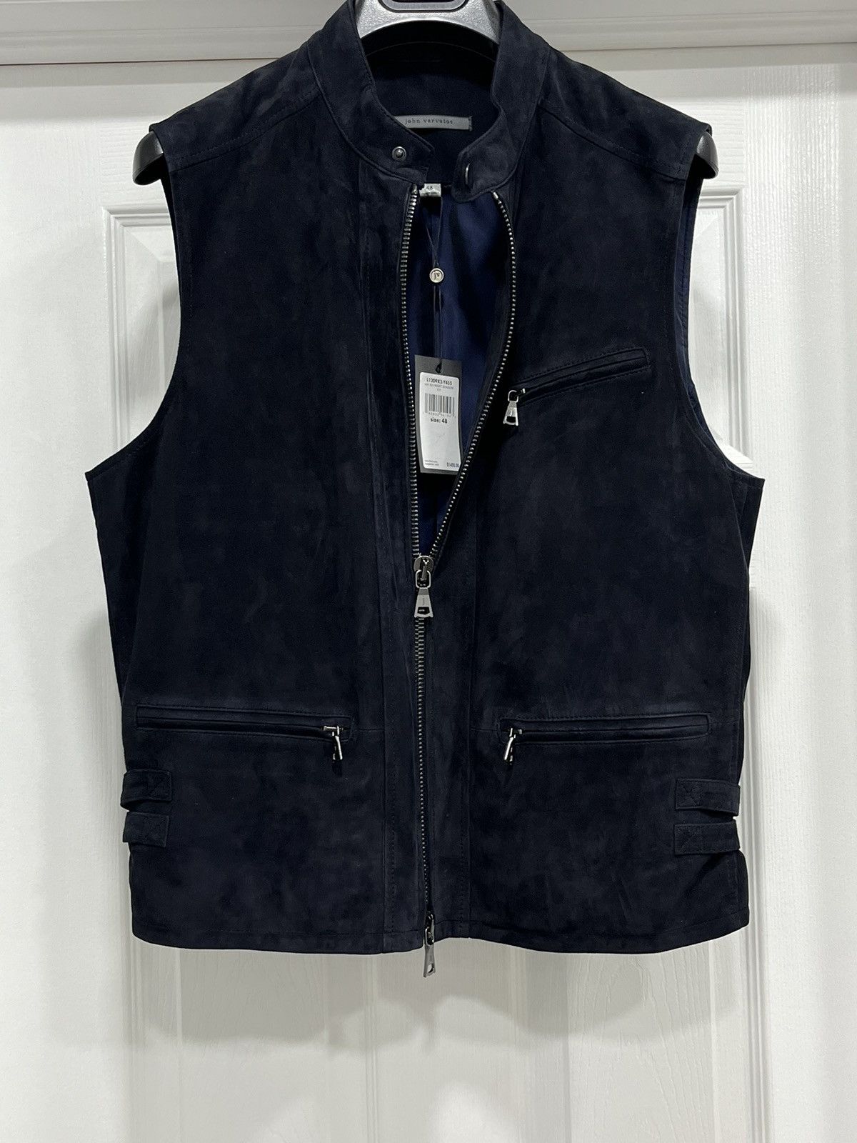 John Varvatos Goat suede Biker Moto vest. 48 Size US M / EU 48-50 / 2 - 9 Thumbnail