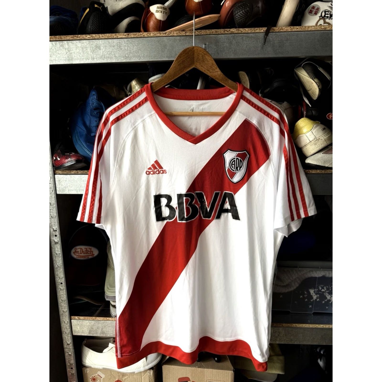 Adidas RIVER PLATE adidas BS4088 2016 2017 HOME FOOTBALL SHIRT SOCCER JERSEY MENS L Red Shirt Size US L / EU 52-54 / 3 - 2 Thumbnail