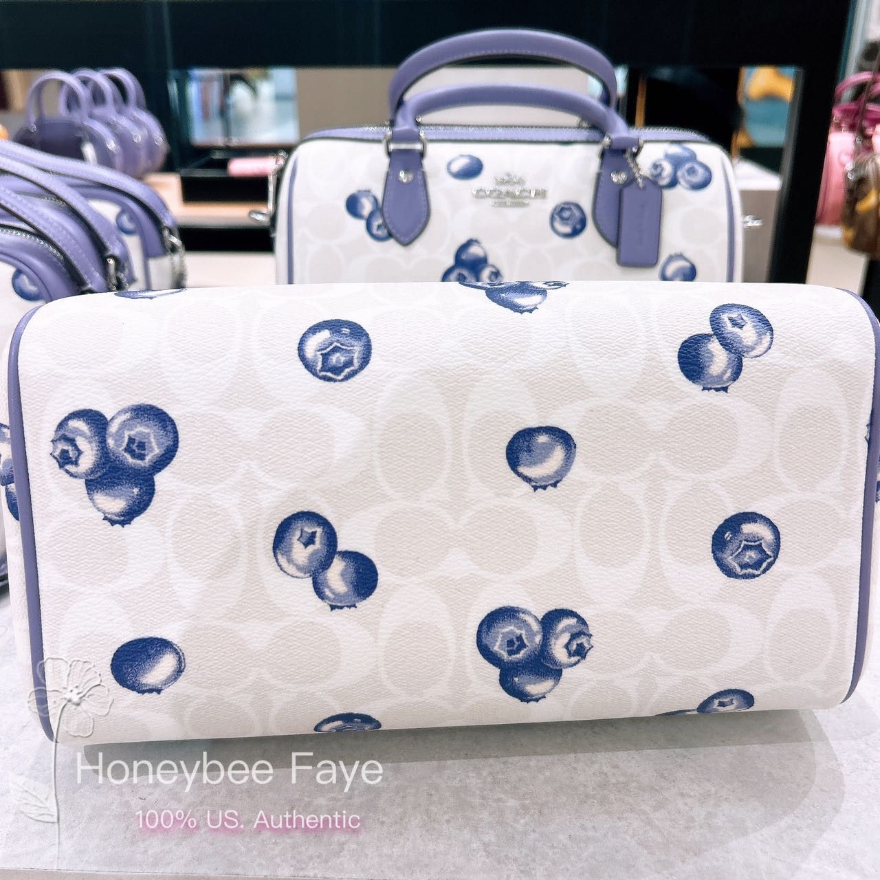 Coach Rowan Satchel Bag With Blueberry Print CT216 Size ONE SIZE - 5 Thumbnail