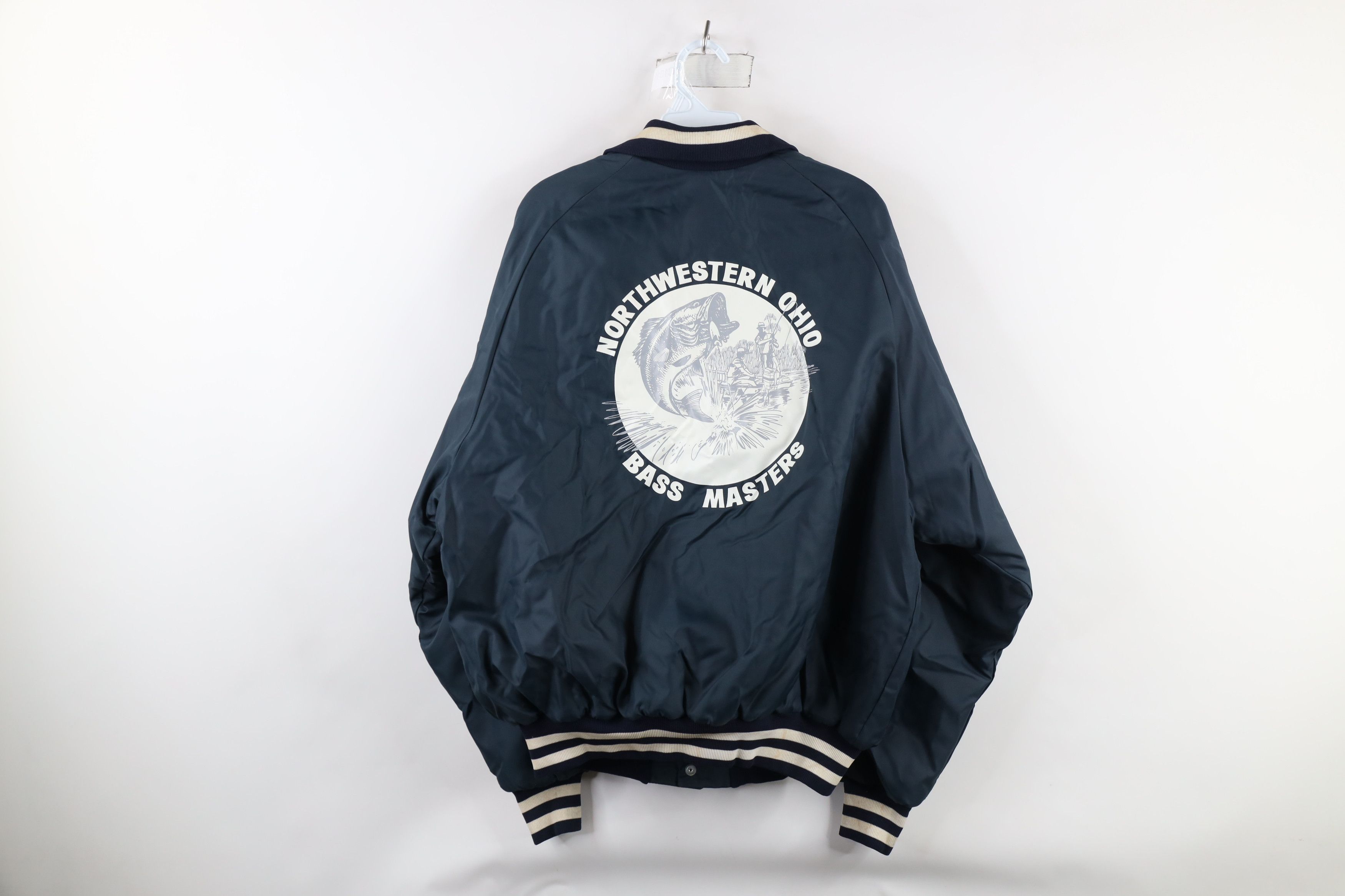 Vintage Vintage 70s Ohio Bass Masters Quilted Bomber Jacket USA Size US L / EU 52-54 / 3 - 15 Thumbnail