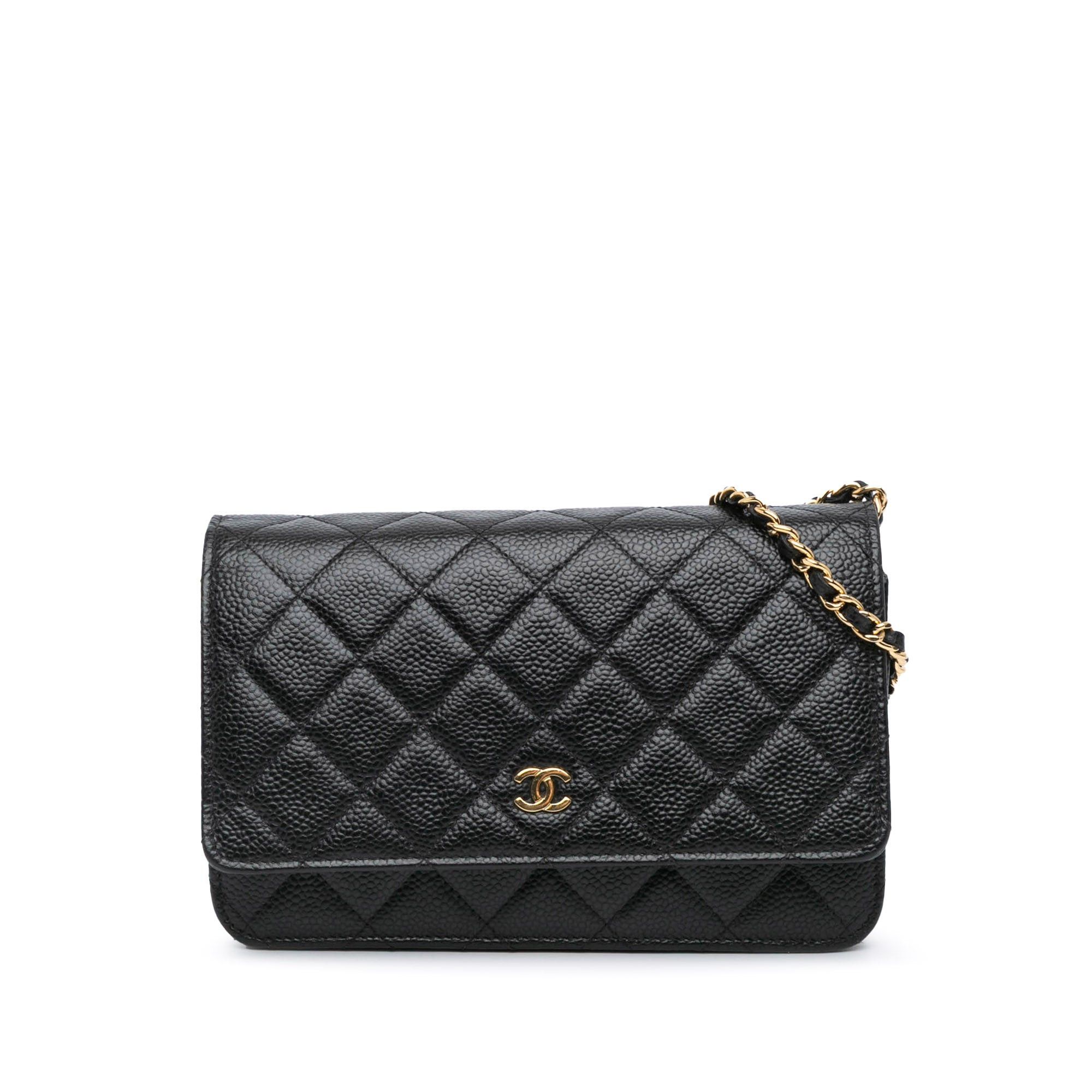 Chanel Chanel CC Quilted Caviar Wallet on Chain Black Size ONE SIZE - 1 Thumbnail