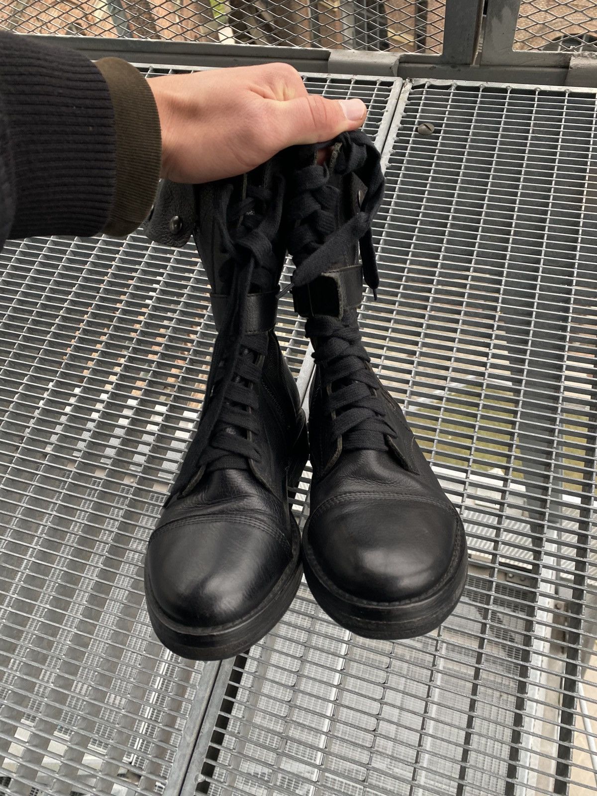 Ann Demeulemeester Ann Demeulemeester Leather Runway Biker Boots Size US 7 / IT 37 - 14 Thumbnail