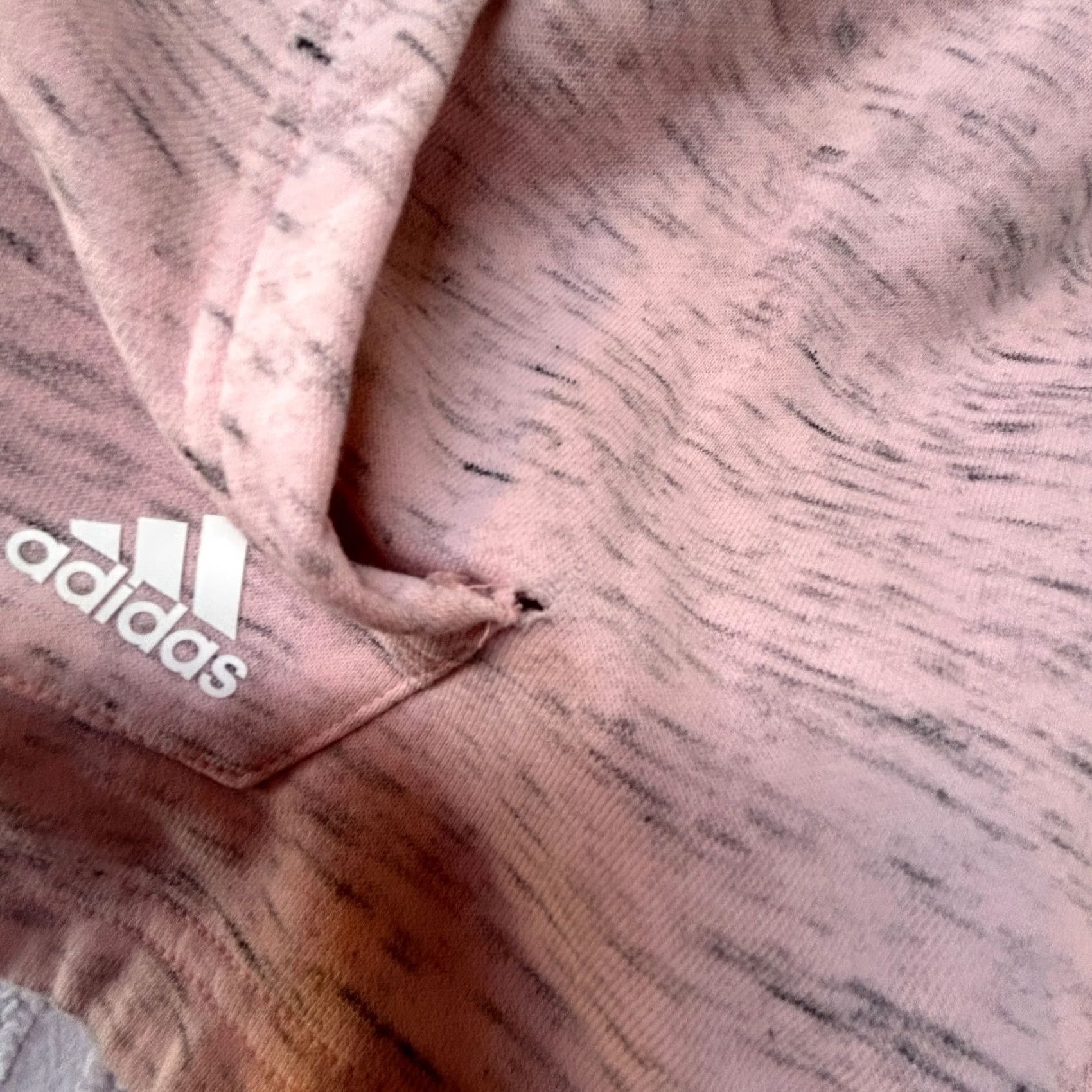 Adidas Adidas Womens Small Pink Hoodie Pullover Fleece Pullover Jacket Raglan Sleeve Hooded Front Pockets Size S / US 4 / IT 40 - 7 Thumbnail