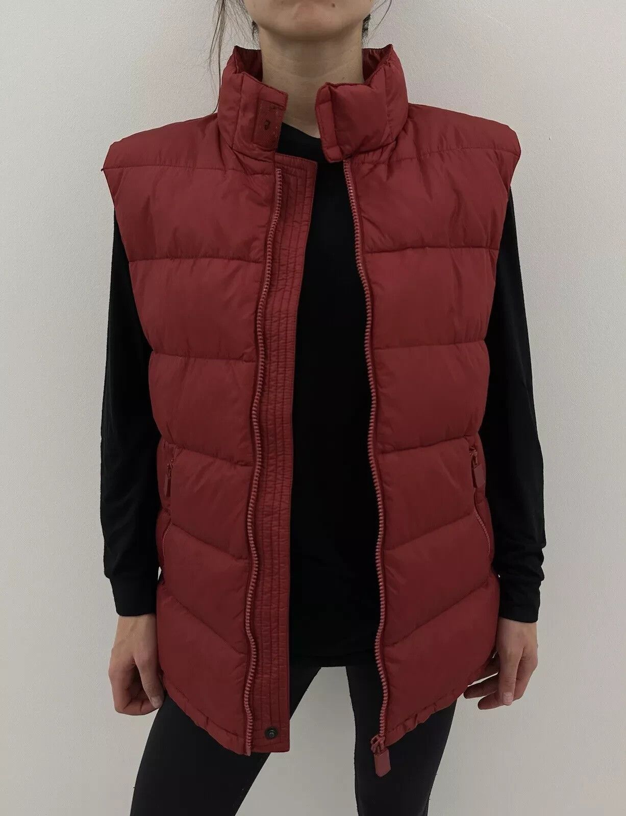 Aspesi DDP Alberto Aspesi Womens Down Vest Jacket Red Zip Size XL / US 12-14 / IT 48-50 - 8 Thumbnail