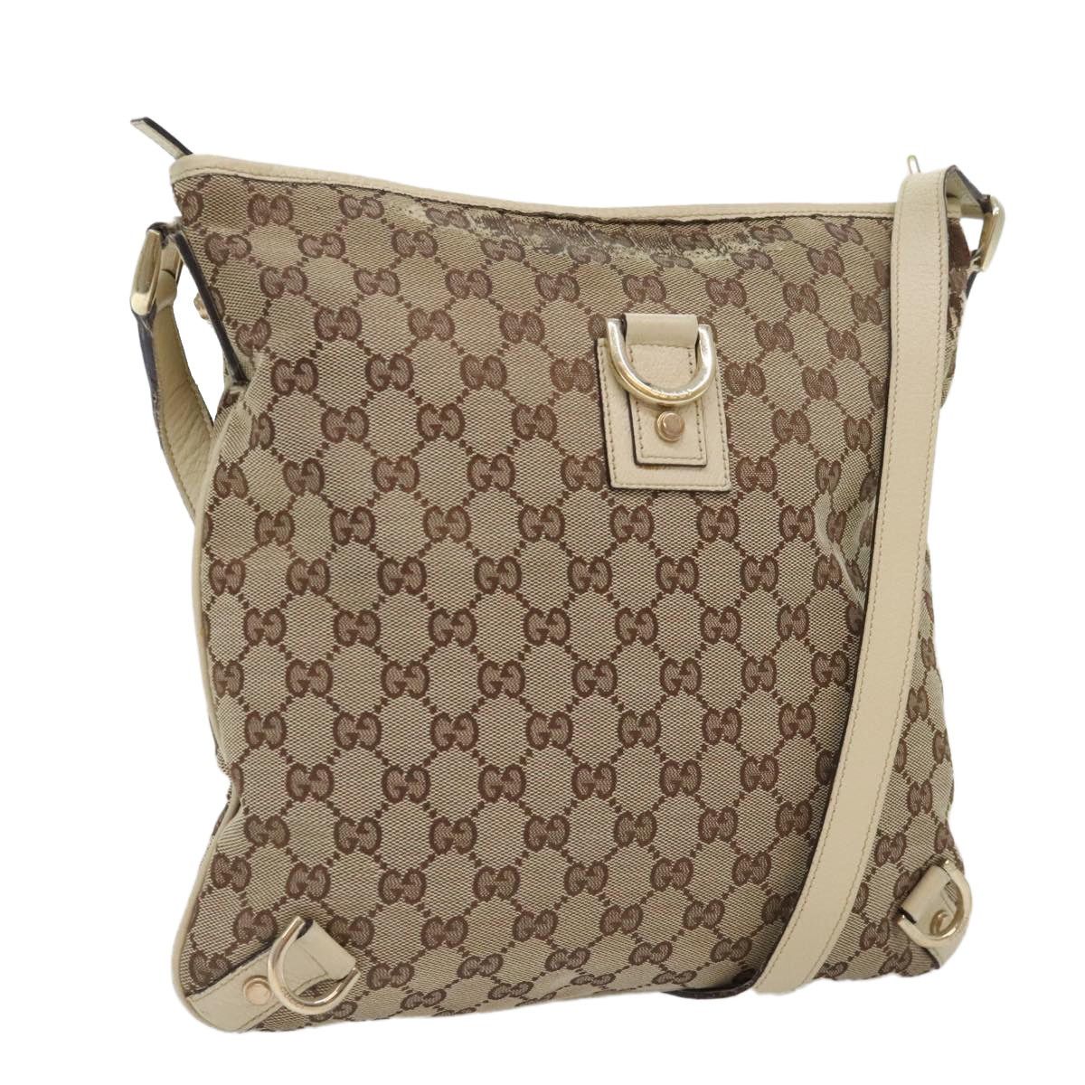 Gucci GG Canvas Shoulder Bag Beige, Women's