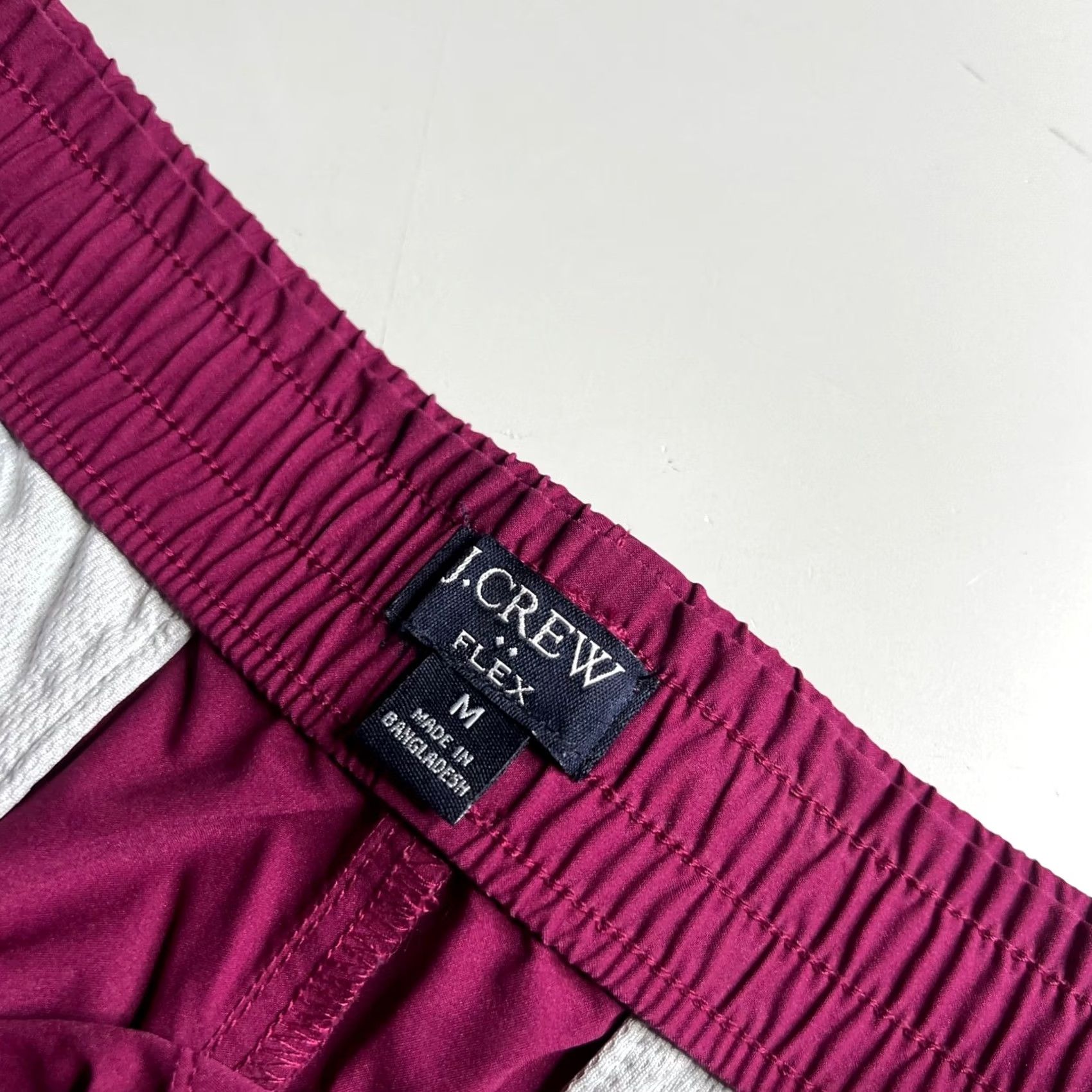 J.Crew J.Crew Flex Shorts Mens Medium Berry Purple Elastic Waist Drawstring Size US 31 - 5 Thumbnail