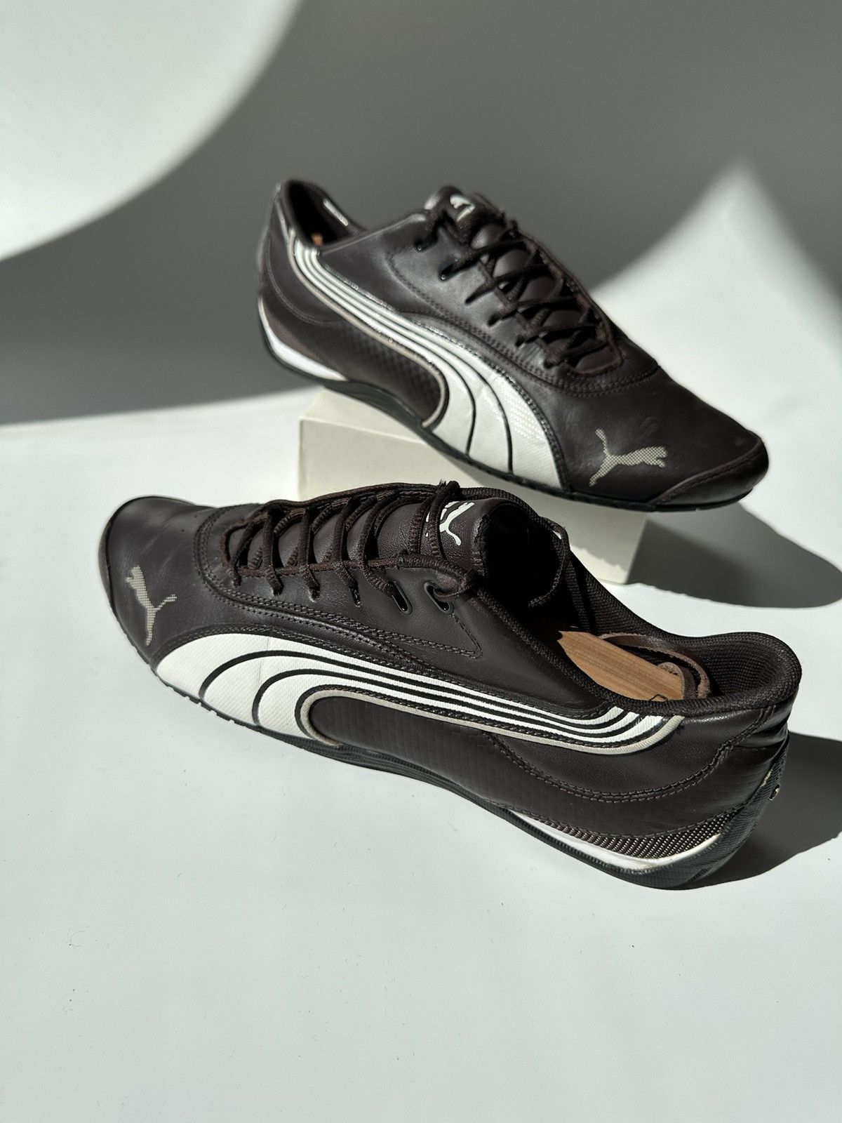 Japanese Brand × Puma × Vintage Vintage Puma brown/ white mens Sneakers Y2K size 10.5 Size US 10.5 / EU 43-44 - 8 Thumbnail