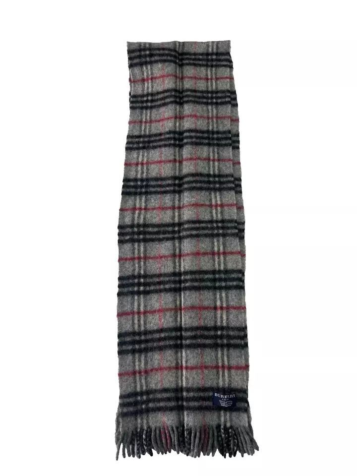 Burberry Burberry Classic Check Grey 100% Lambswool Unisex Scarf Size ONE SIZE - 2 Thumbnail