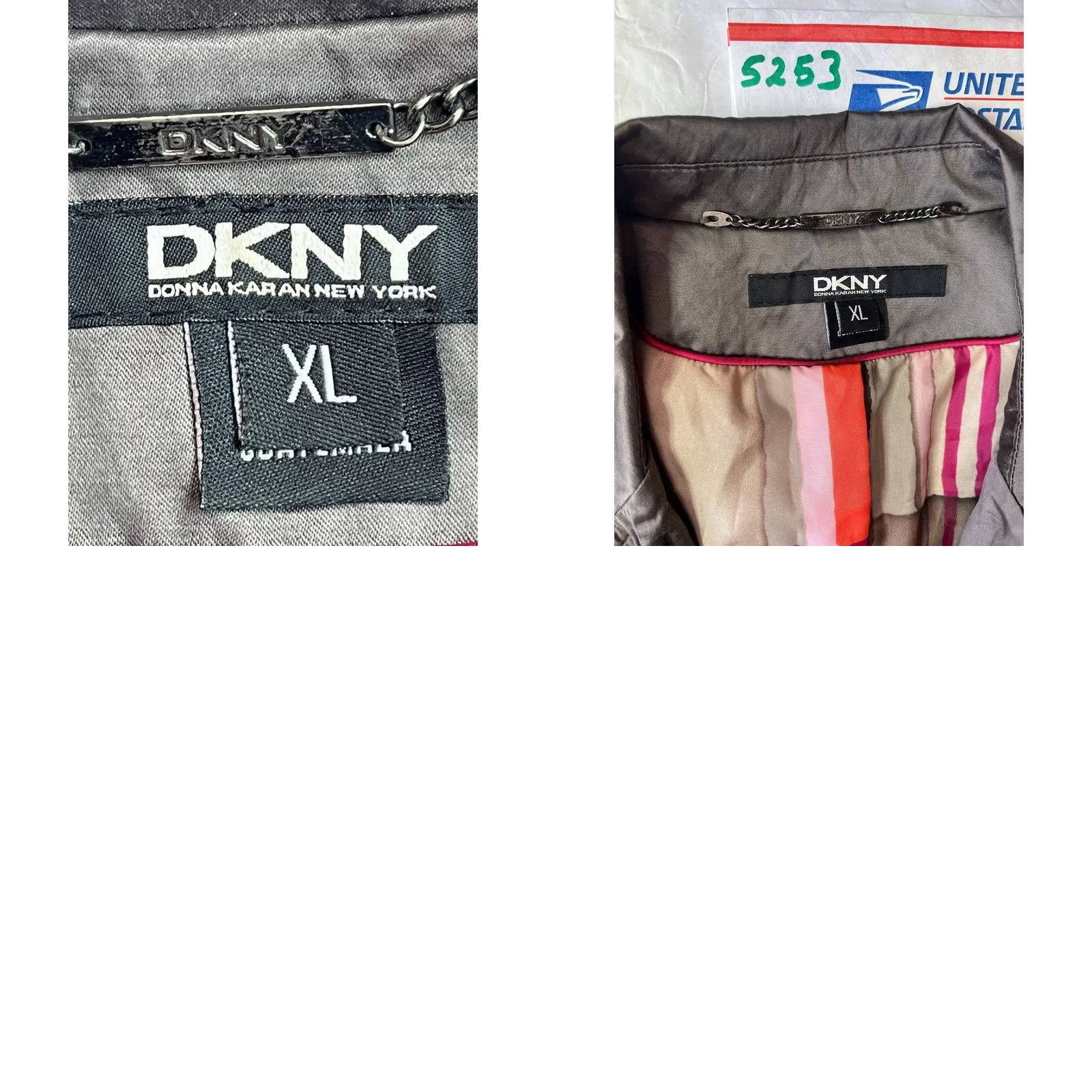 DKNY DKNY Trench Coat Gray Women's XL Cotton Size XL / US 12-14 / IT 48-50 - 8 Thumbnail