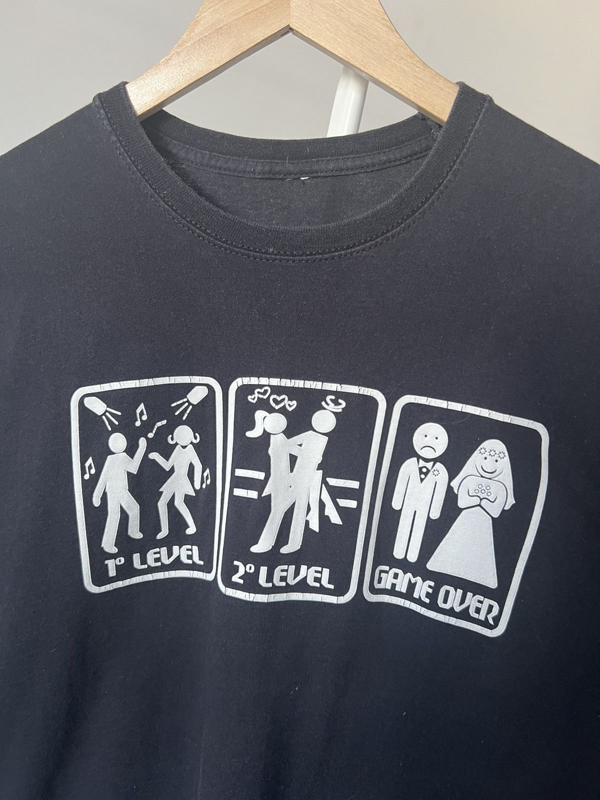 Band Tees Vintage Gamer Levels Tee – Game Over Funny Graphic Shirt Size US S / EU 44-46 / 1 - 8 Thumbnail