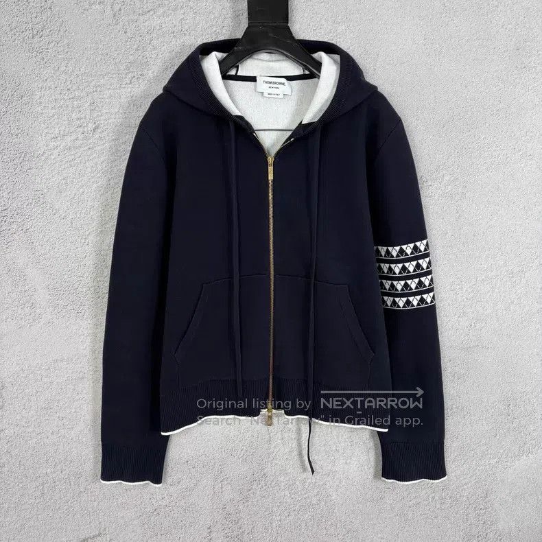Thom Browne Thom Browne Striped Jacquard Dachshund Hooded Knit Coat - Size US XL / EU 56 / 4 - 1 Thumbnail