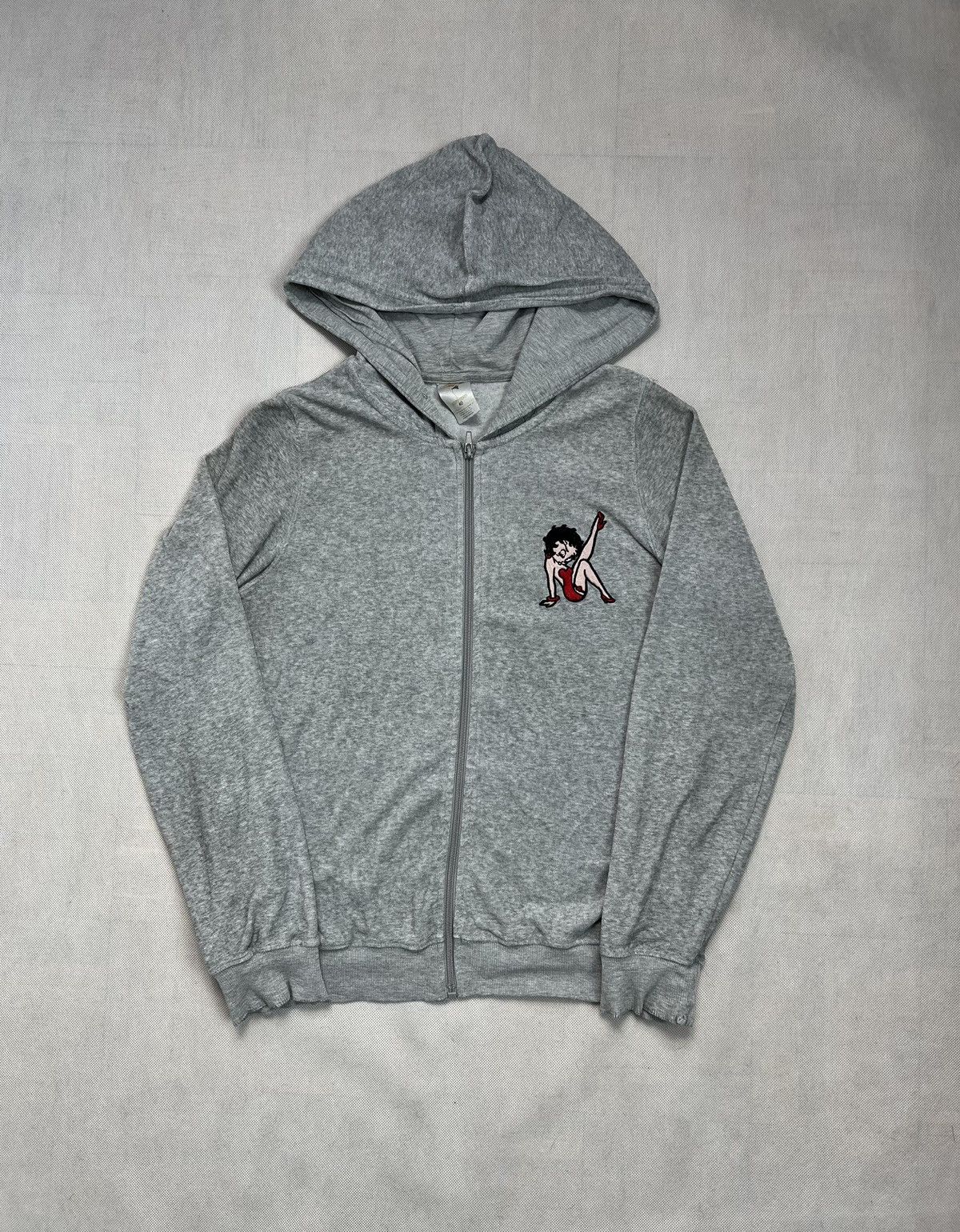 Vintage Hoodie Betty Boop vintage y2k zipped velvet Size L / US 10 / IT 46 - 2 Thumbnail