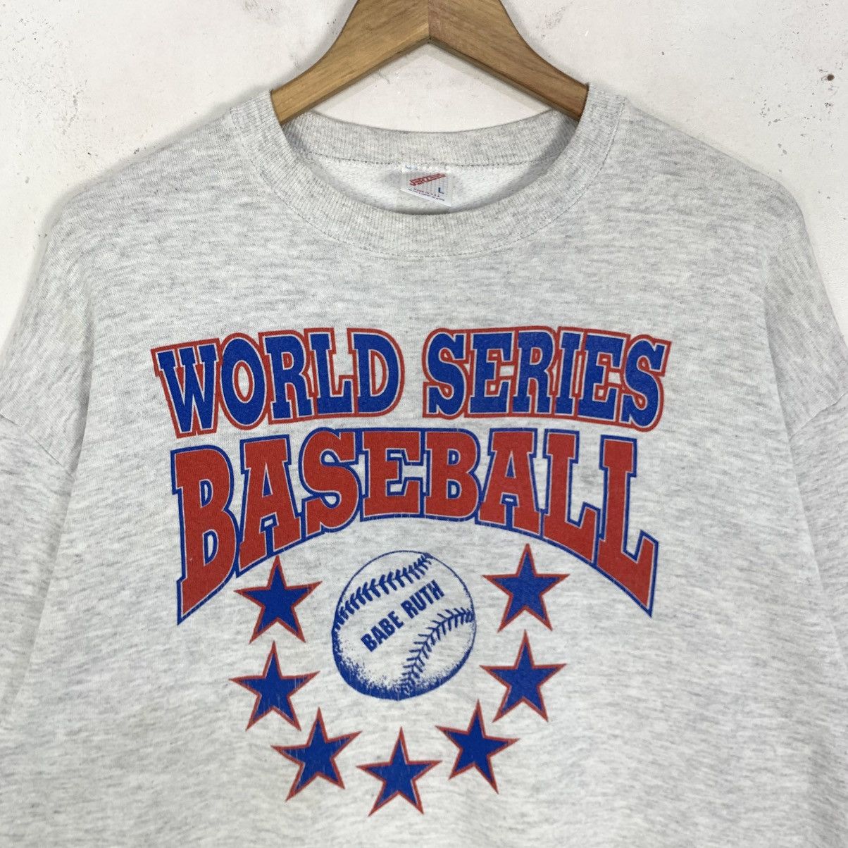 Vintage Vintage 90s World Series Baseball Team Sweater BABE RUTH Size US M / EU 48-50 / 2 - 6 Thumbnail