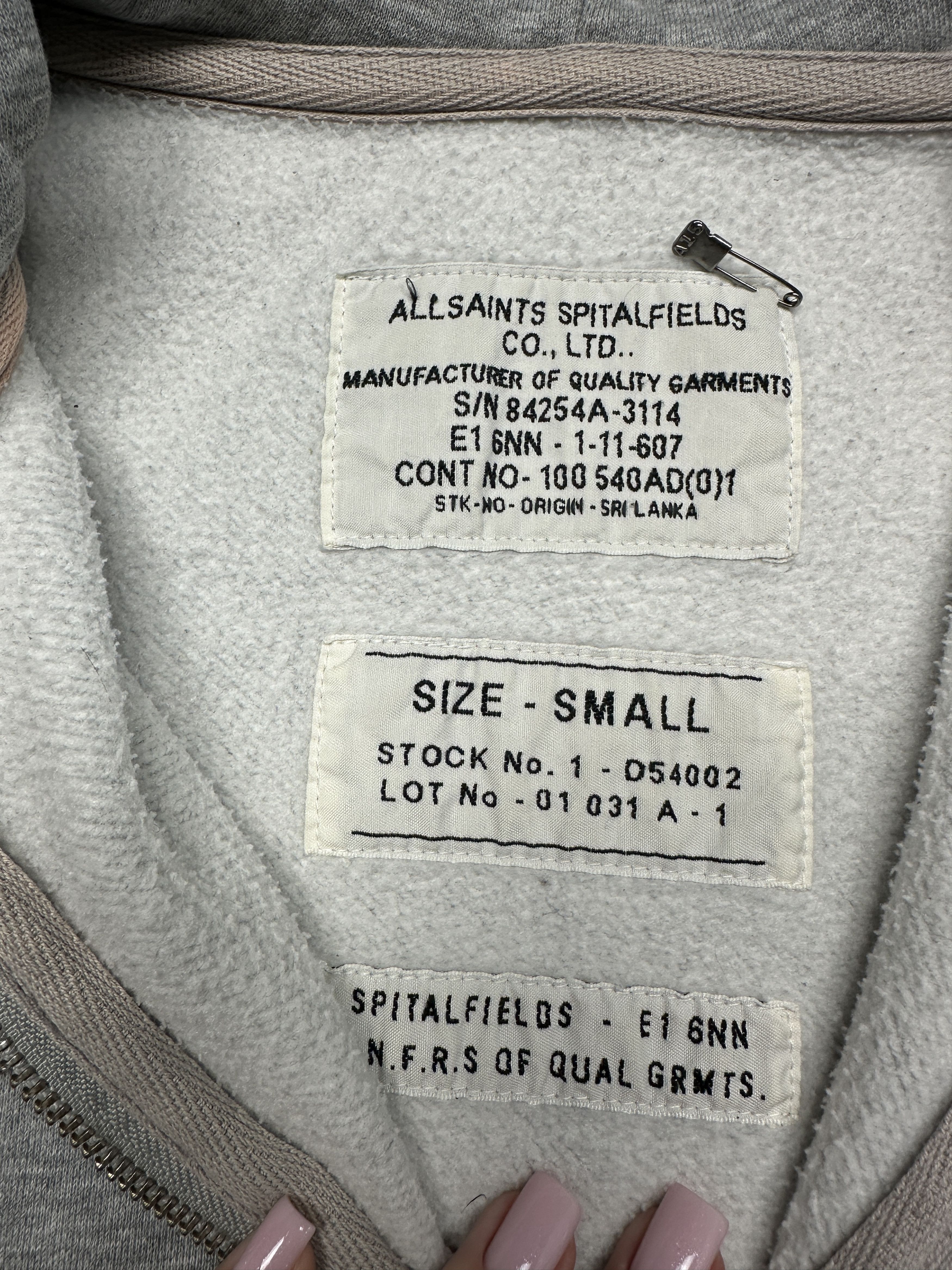 Allsaints Allsaints Mens Fox Full Zip Hoodie Size US S / EU 44-46 / 1 - 4 Thumbnail