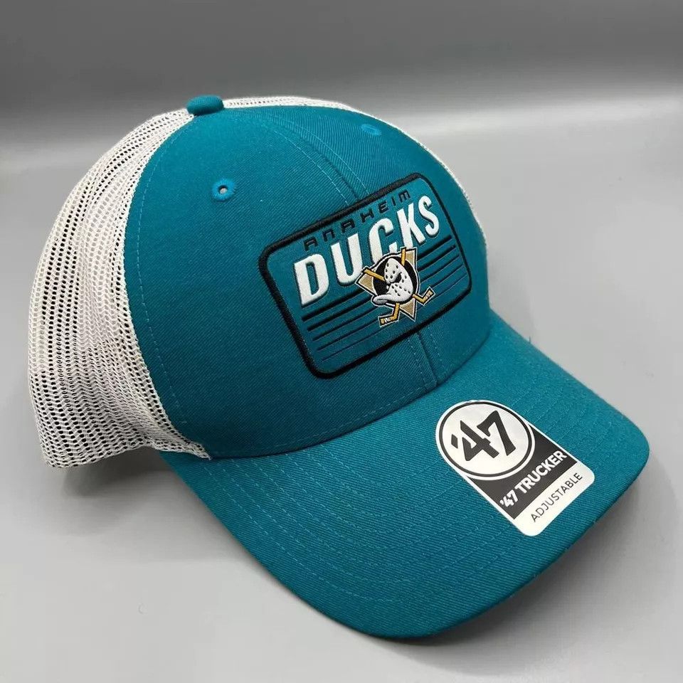 47 Mighty Ducks Trucker Hat Men 47 Brand NHL Snap Back Anaheim Size ONE SIZE - 3 Thumbnail