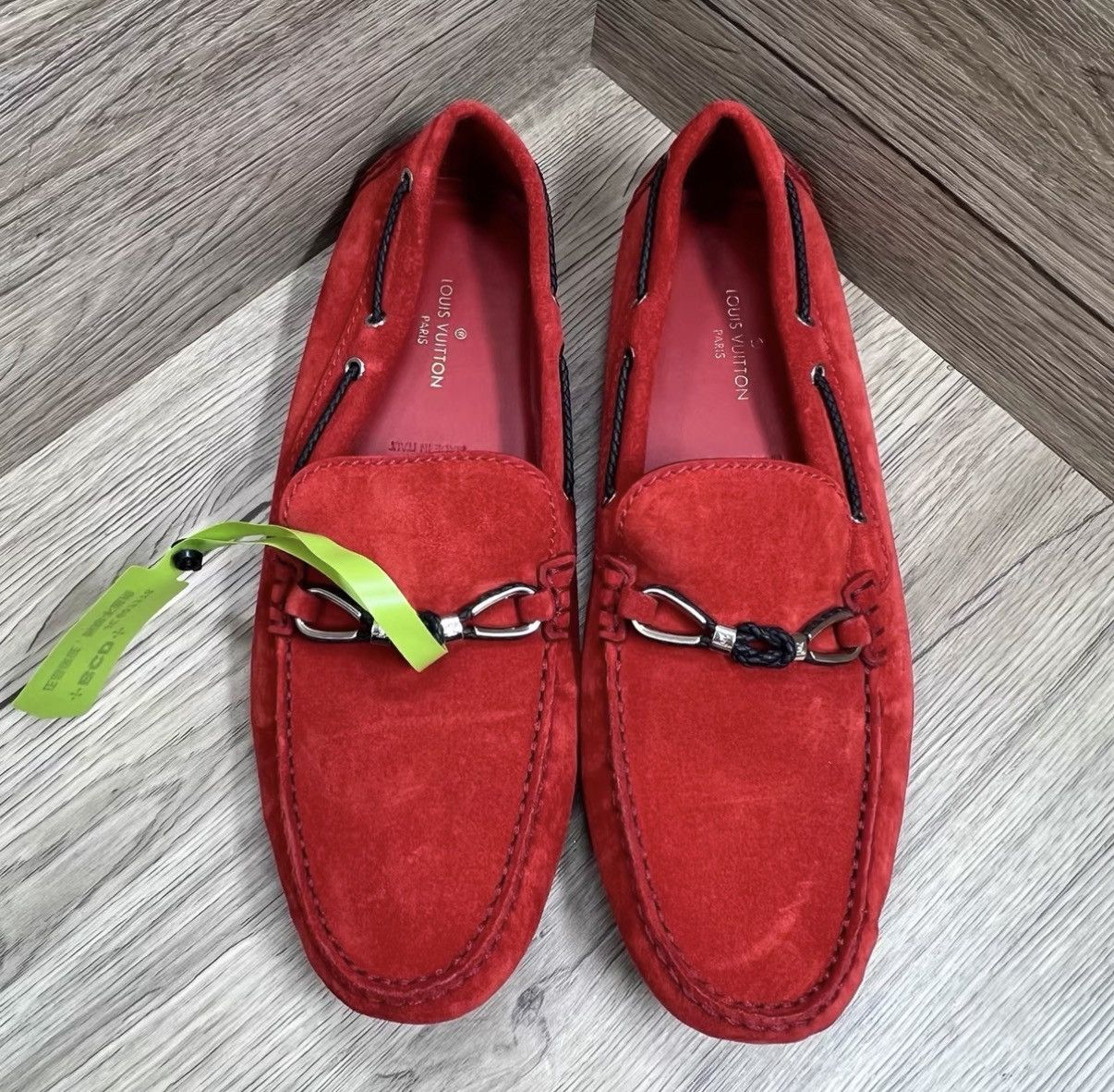 Louis Vuitton Louis Vuitton Hockenheim Red & Black Woven Loafers J41 Size US 9.5 / EU 42-43 - 4 Thumbnail