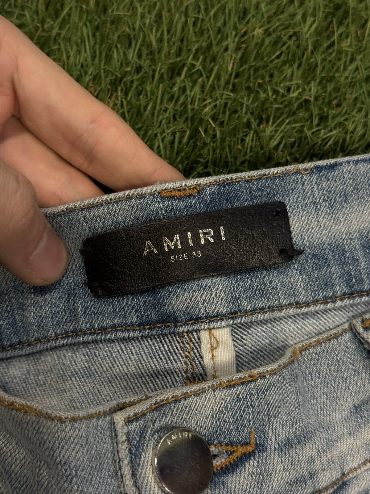 Amiri Amiri MX1 Jeans Black Patch Blue Pants Size 33 CLEAN 🧼 Size US 33 - 8 Thumbnail