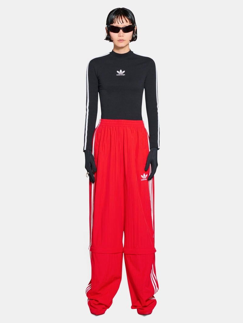 Adidas × Balenciaga Balenciaga x Adidas Red Track Pants with Heeled Boots Size 25" / US 0 / IT 36 - 7 Thumbnail