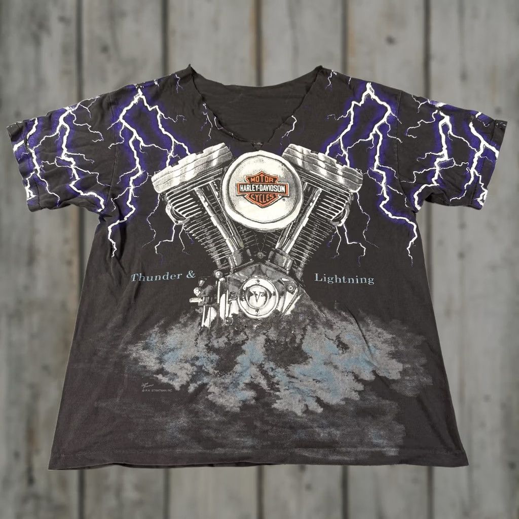 Harley Davidson × Vintage Rare Harley Davidson Thunder & Lightning