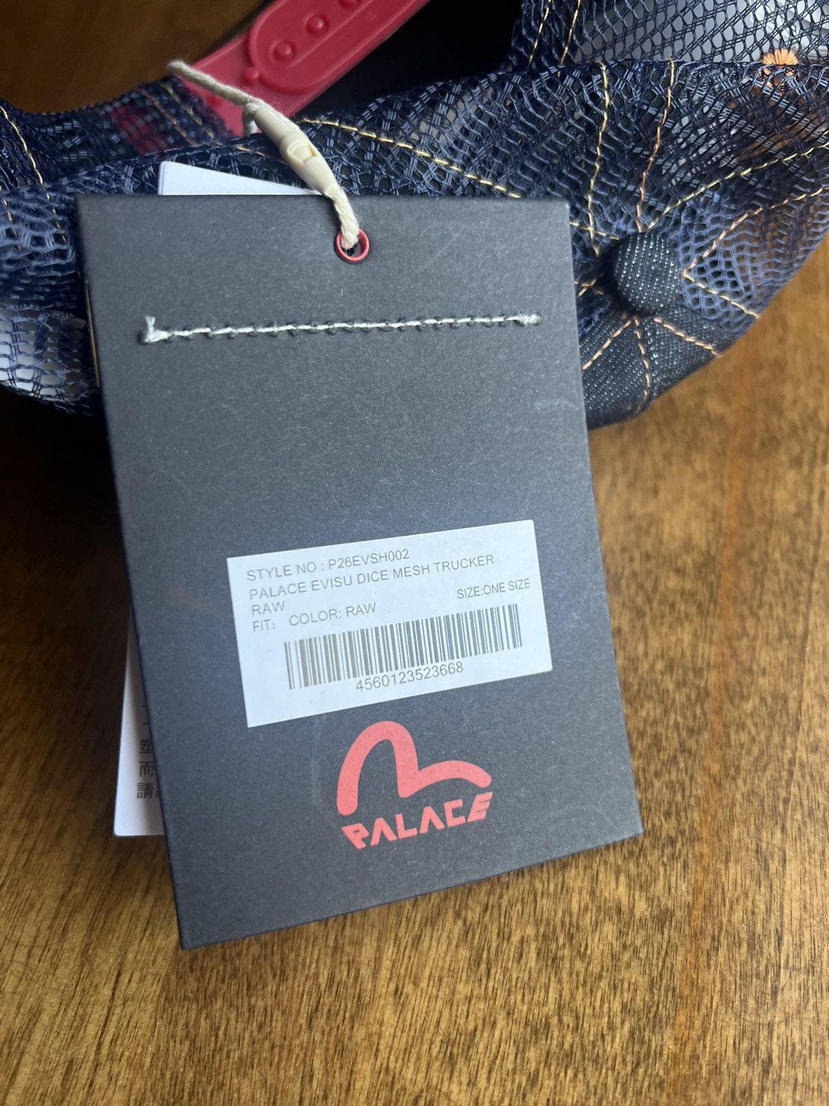 Evisu × Palace Palace Evisu Dice Mesh Trucker Hat Raw Denim Size ONE SIZE - 7 Thumbnail