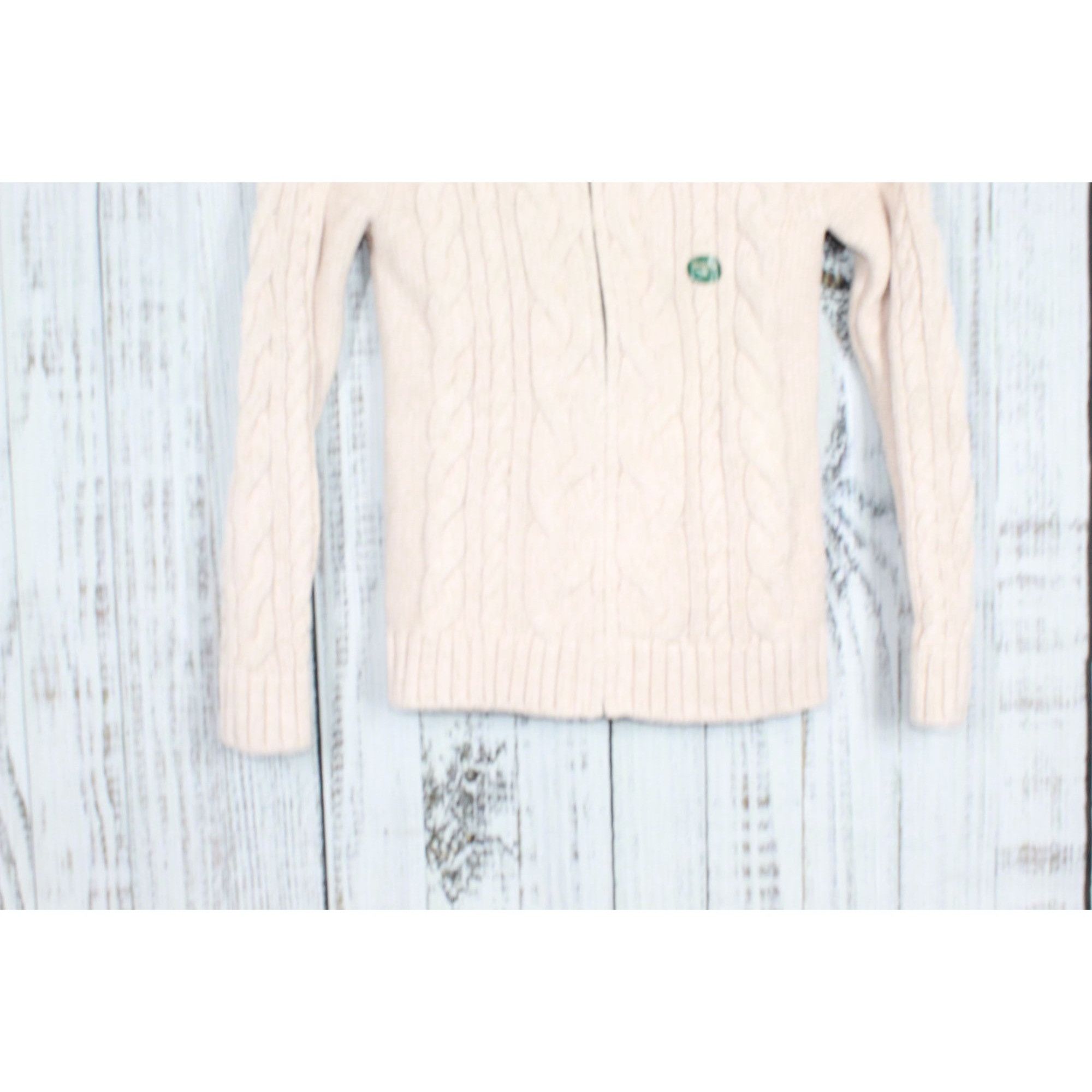 L.L. Bean LL Bean Womens Pink Cable Zip Cardigan Sweater Small Size S / US 4 / IT 40 - 8 Thumbnail
