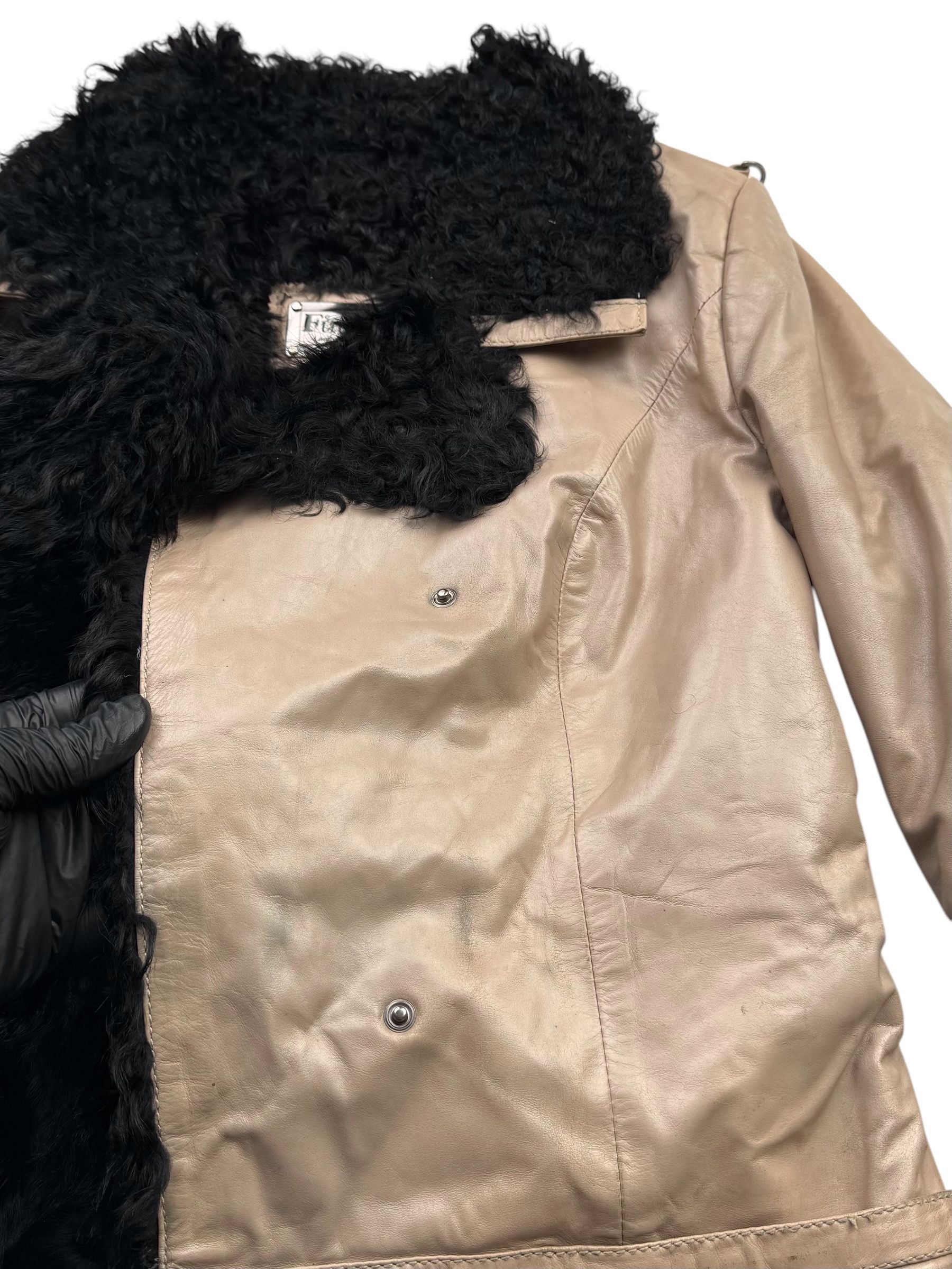 Japanese Brand Vintage Real Sheepskin Coat W120(V9) Size XS / US 0-2 / IT 36-38 - 5 Thumbnail