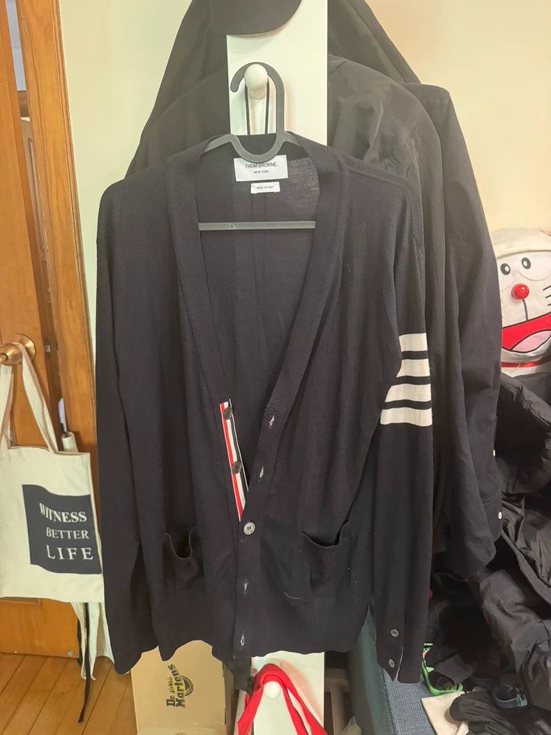 Thom Browne Thom Browne A wool knit cardigan Size US L / EU 52-54 / 3 - 1 Thumbnail
