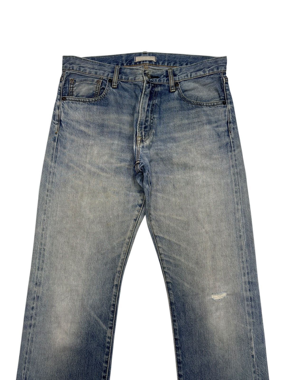 Undercover × Uniqlo Uniqlo Selvedge Japan Blue Wash Distressed Denim Jeans Size US 34 / EU 50 - 5 Thumbnail