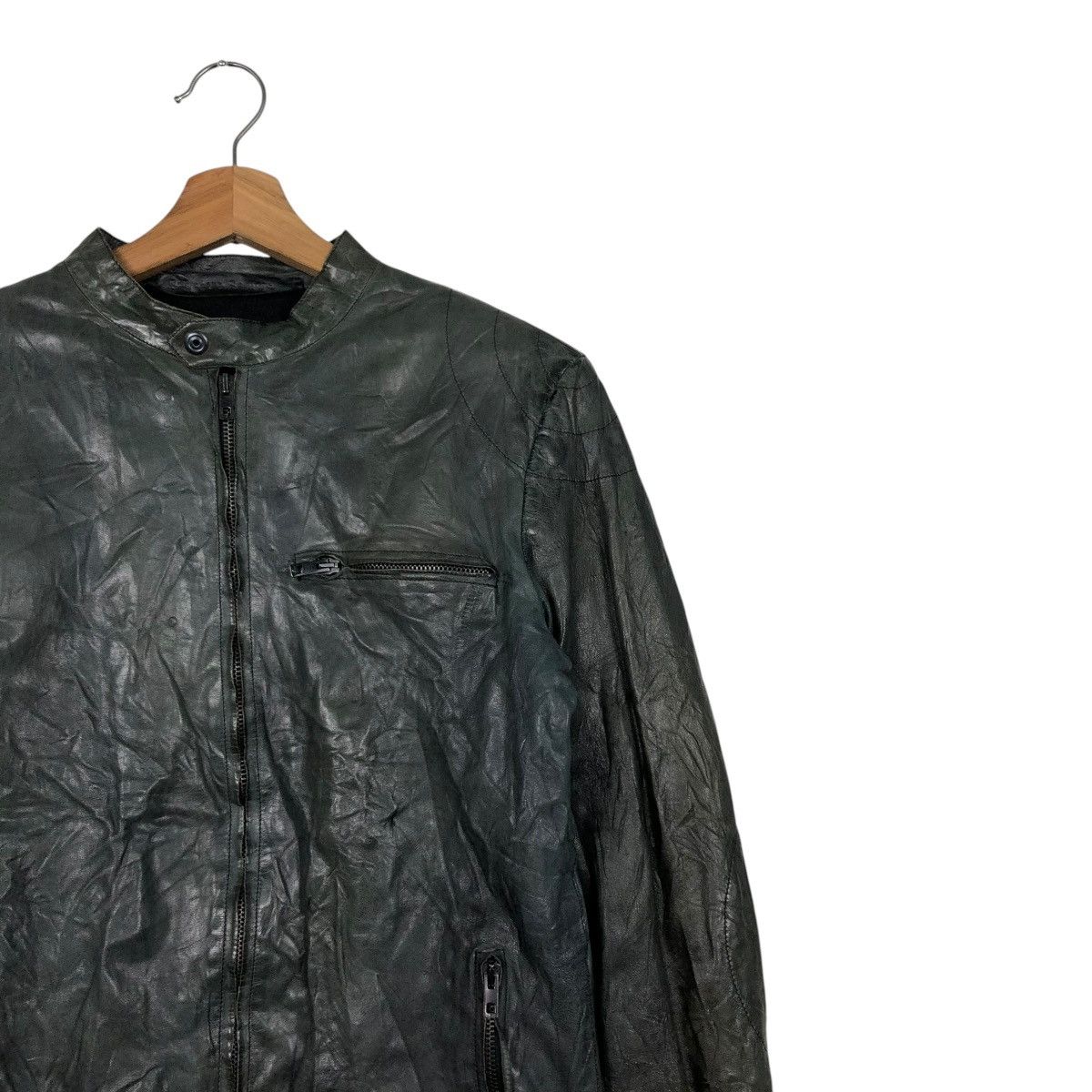 Vera Pelle 🔥CROPPED LEATHER BIKER JACKET BONDAGE SALVATORE SANTORA Size US S / EU 44-46 / 1 - 8 Thumbnail