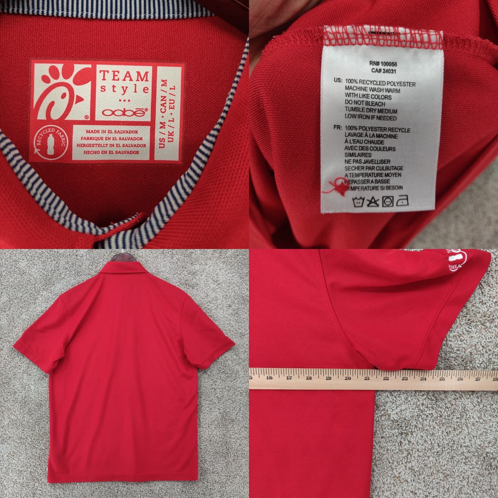 Vintage Chick Fil A Shirt Mens Medium Red Short Sleeve Regular Fit Work Polo Size US M / EU 48-50 / 2 - 8 Thumbnail