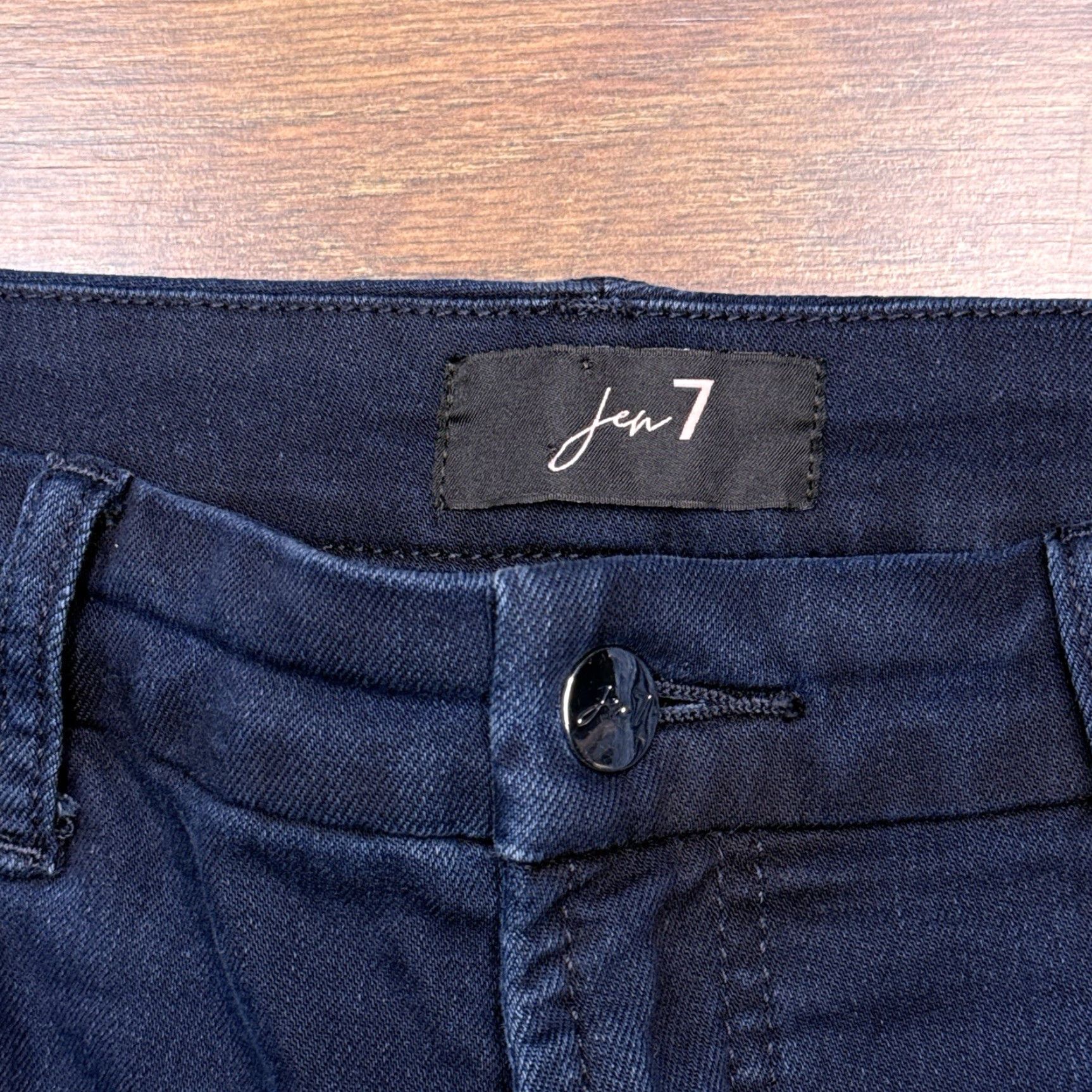 7 For All Mankind Jen 7 Ankle Straight Jeans Womens 12 Blue High Rise Stretch Size 34" / US 12 / IT 48 - 4 Thumbnail