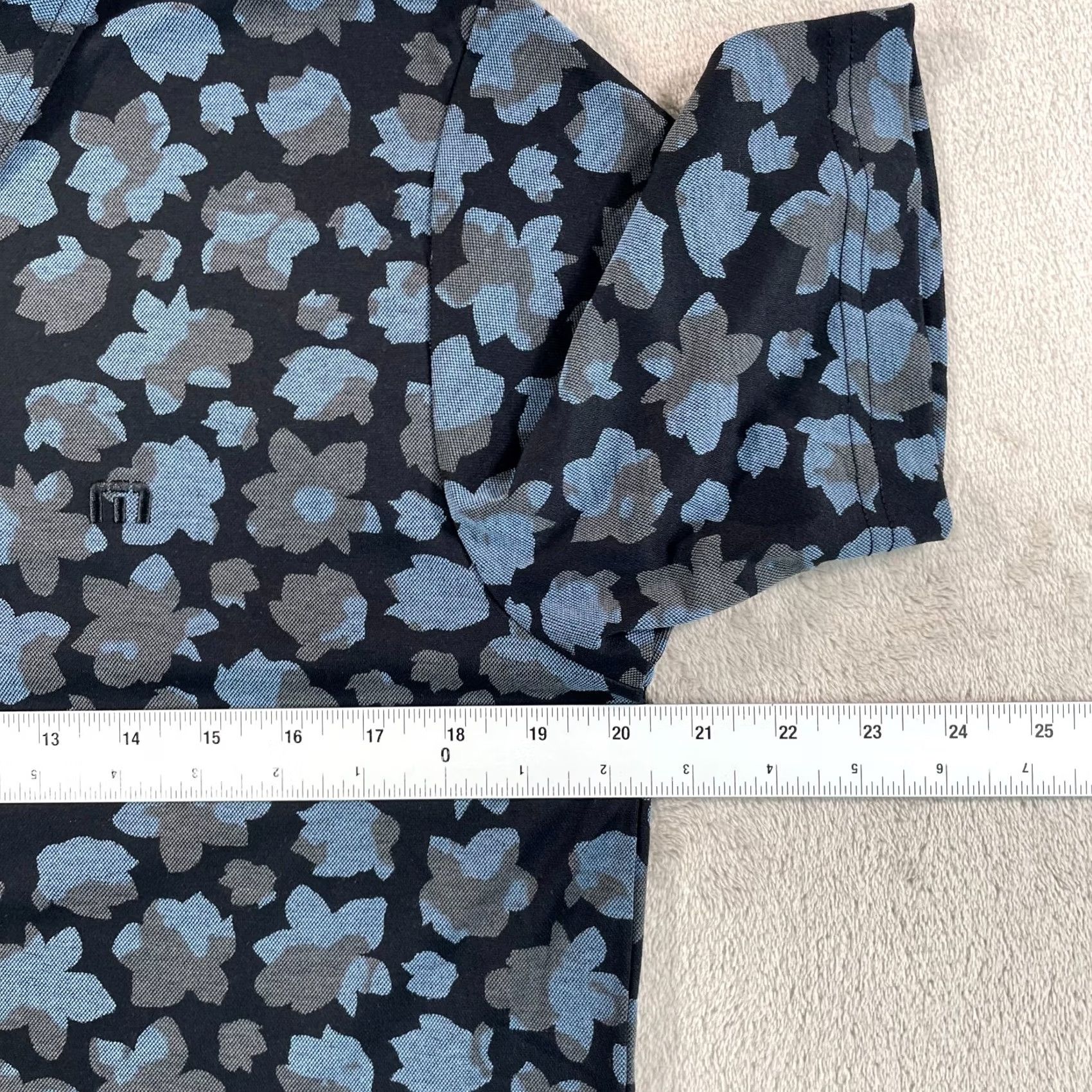 TravisMathew Travis Mathew By The Wharf Golf Polo Shirt Men M Black Floral Performance Shirt Size US M / EU 48-50 / 2 - 6 Thumbnail
