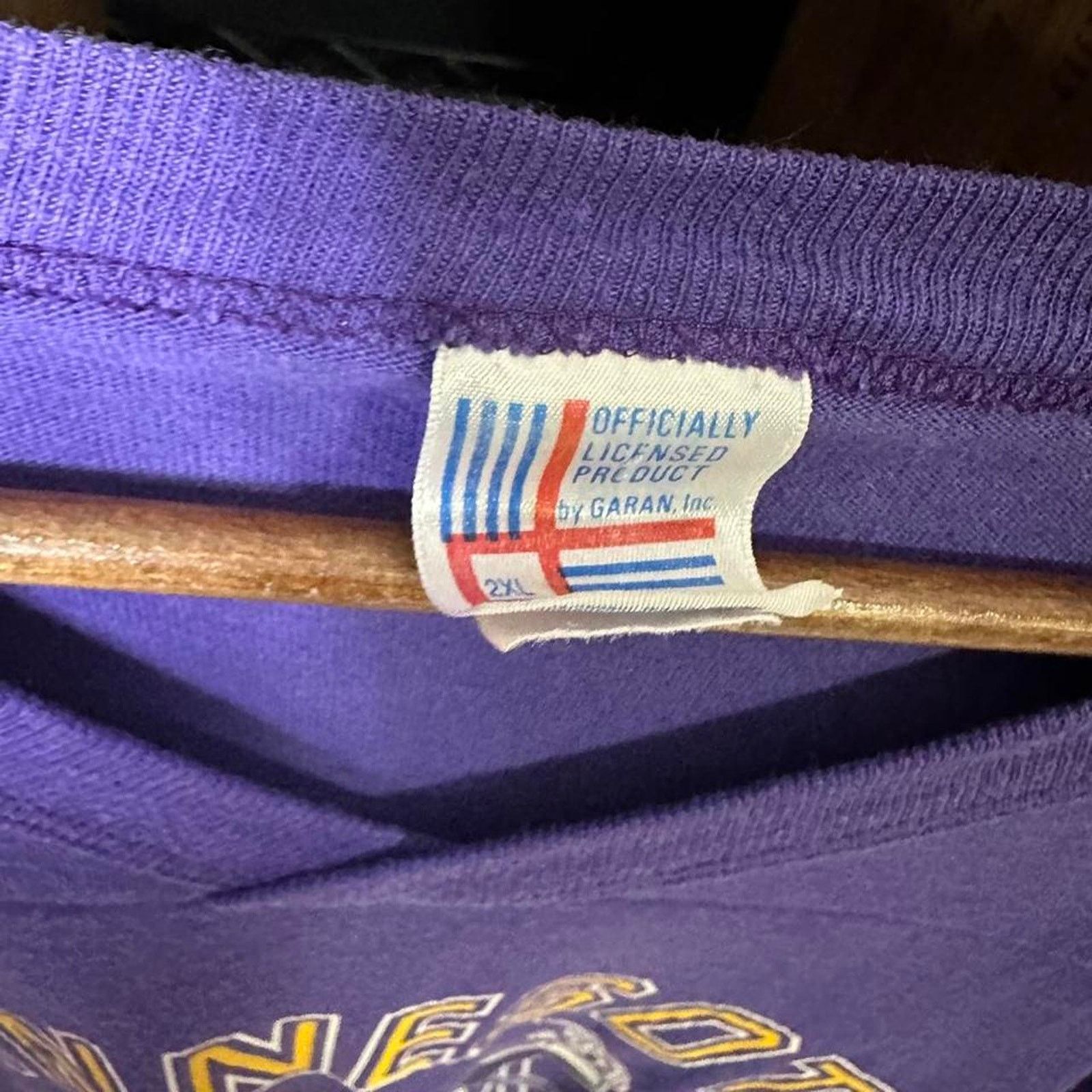 NFL Vintage 90s Single Stitch Minnesota Vikings NFL Tee Shirt XL Size US XL / EU 56 / 4 - 3 Thumbnail