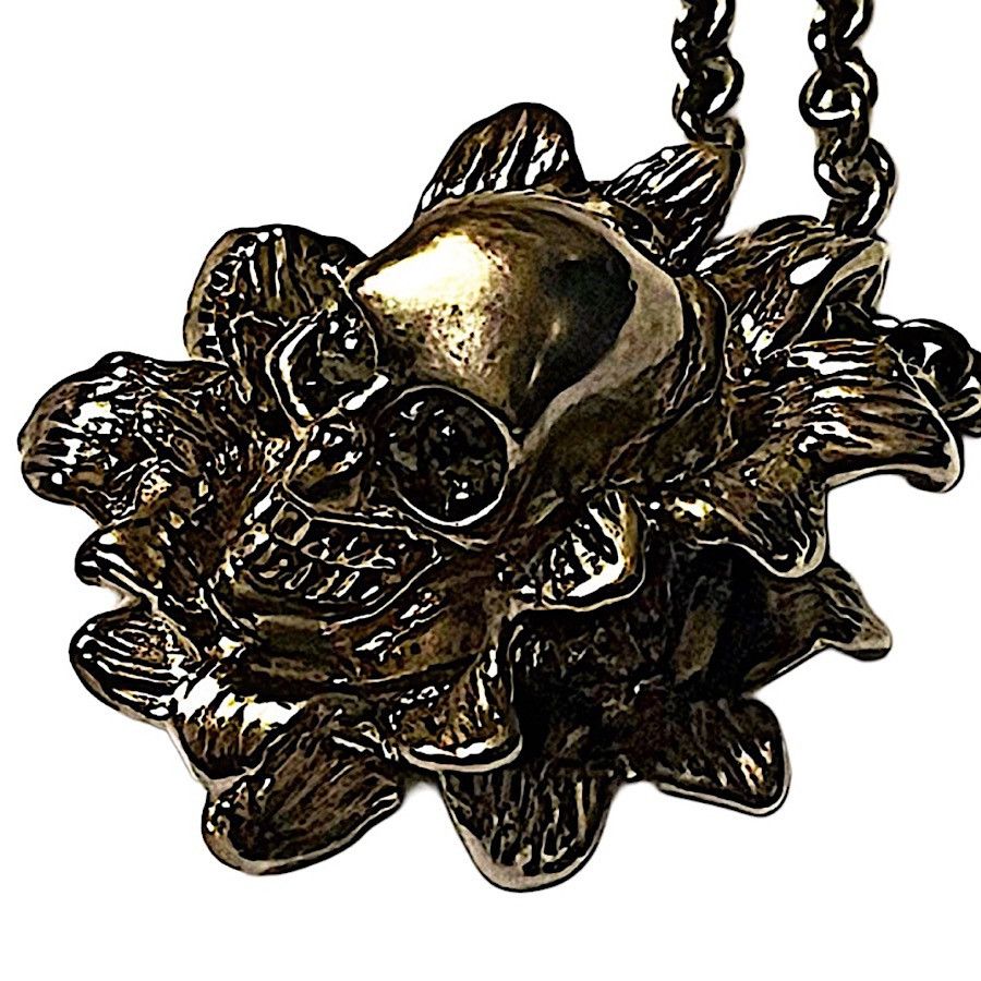 Alexander McQueen Authentic McQueen Silver Plated Swarovski Skull Necklace Size ONE SIZE - 3 Thumbnail