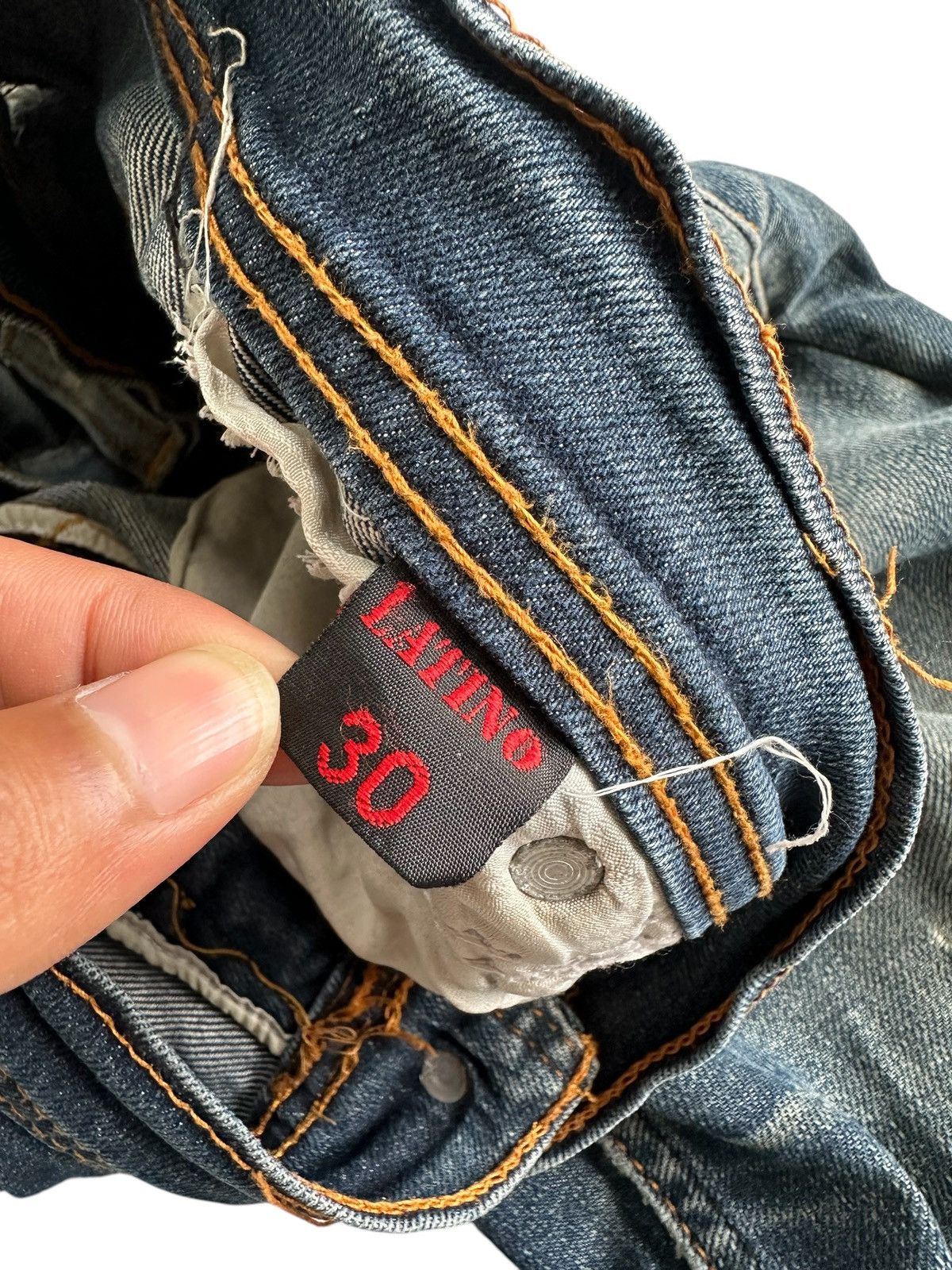 Hysteric Glamour ARCHIVE LATINO SICK DISTRESSED WASHED DENIM JEANS Size US 31 - 11 Thumbnail