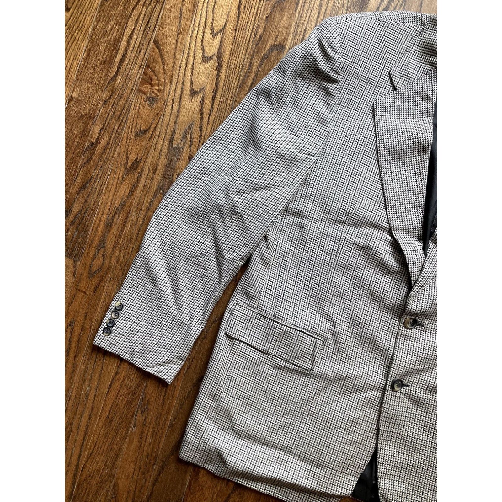 Zanella Zanella Blazer Mens Two-Button Single-Breasted Wool Silk Gray 44 Jacket Quality Sport Coat Vintage? No Size 44R - 2 Thumbnail