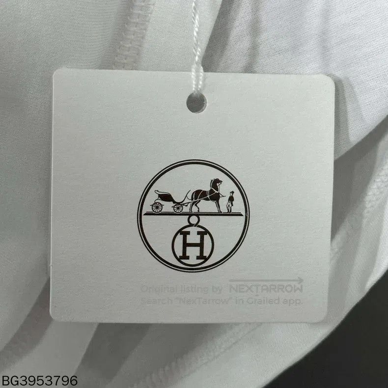 Hermes Hermes H Letter Pocket White Short-Sleeve Size XS / US 0-2 / IT 36-38 - 5 Thumbnail