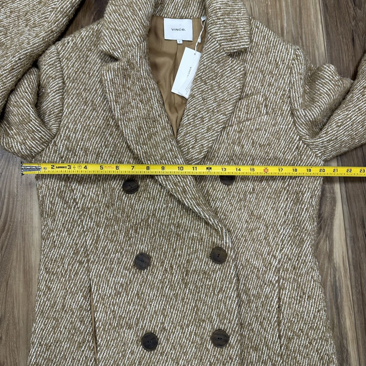 Vince NWT New Vince Double Breasted Wool Blend Coat, Small Size S / US 4 / IT 40 - 8 Thumbnail