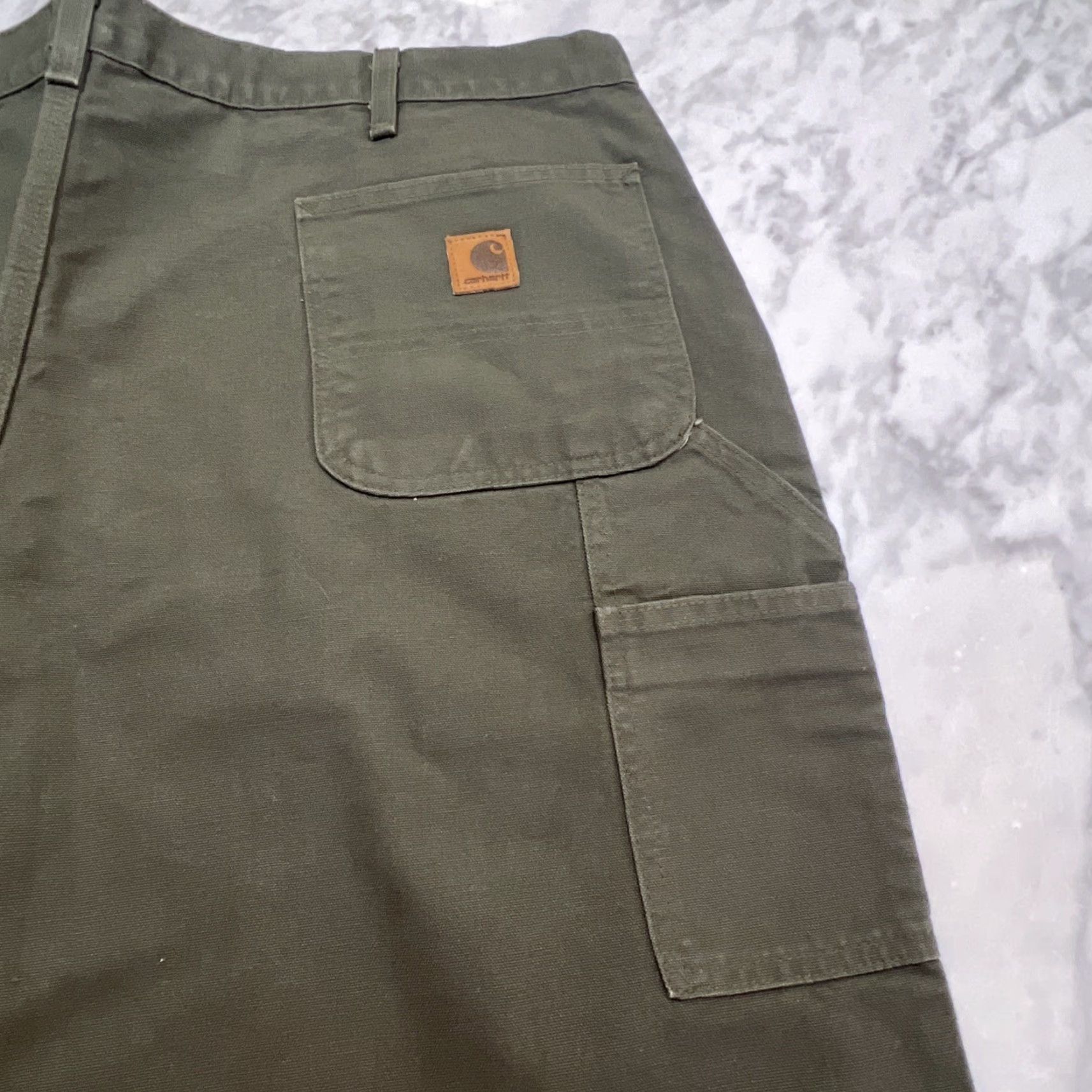 Carhartt Carhartt Jeans Men 44x30 Green Denim Dungaree Carhartt Straight 5-Pocket Regular Belt Loops Mid Rise Comfort Easy Care Jeans Mens Size US 44 / EU 60 - 5 Thumbnail