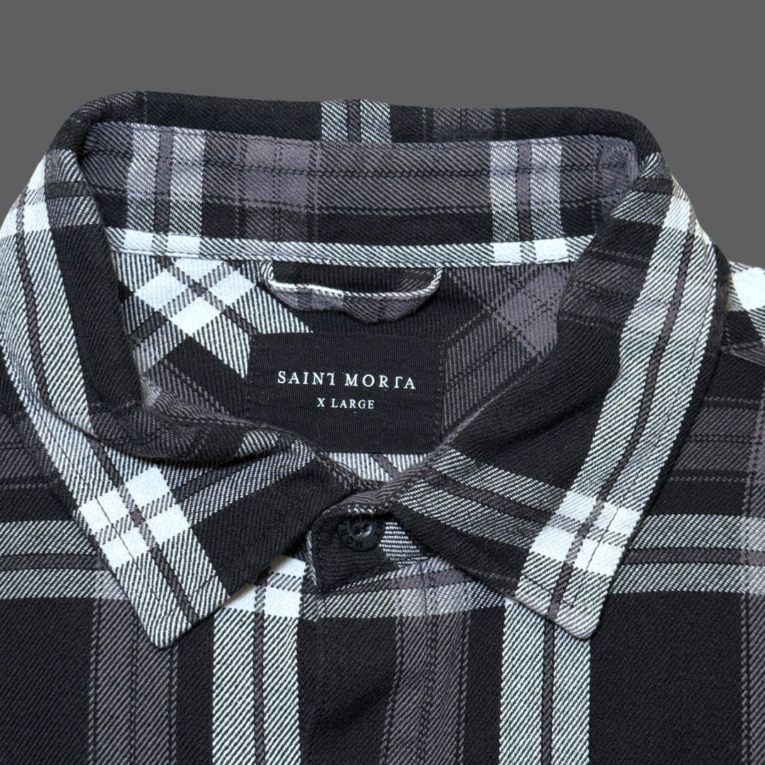 Other Saint Morta Black Gray Plaid Flannel Shirt Mens XL Size US XL / EU 56 / 4 - 4 Thumbnail