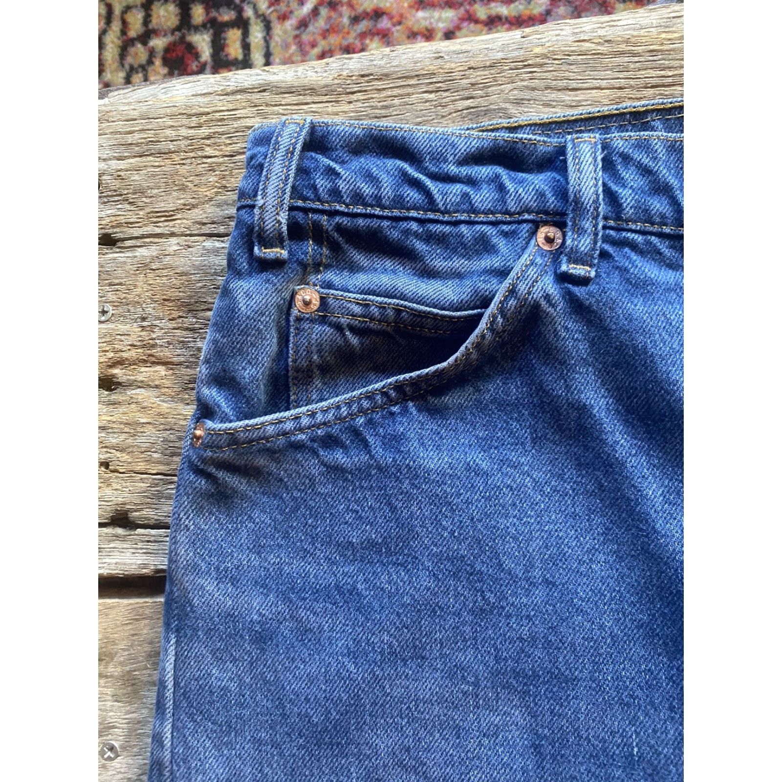 Levi's VINTAGE Levi’s Jeans Orange Tab Denim Straight Fit Mens 35x30 Blue 30 Inseam Size US 35 - 4 Thumbnail