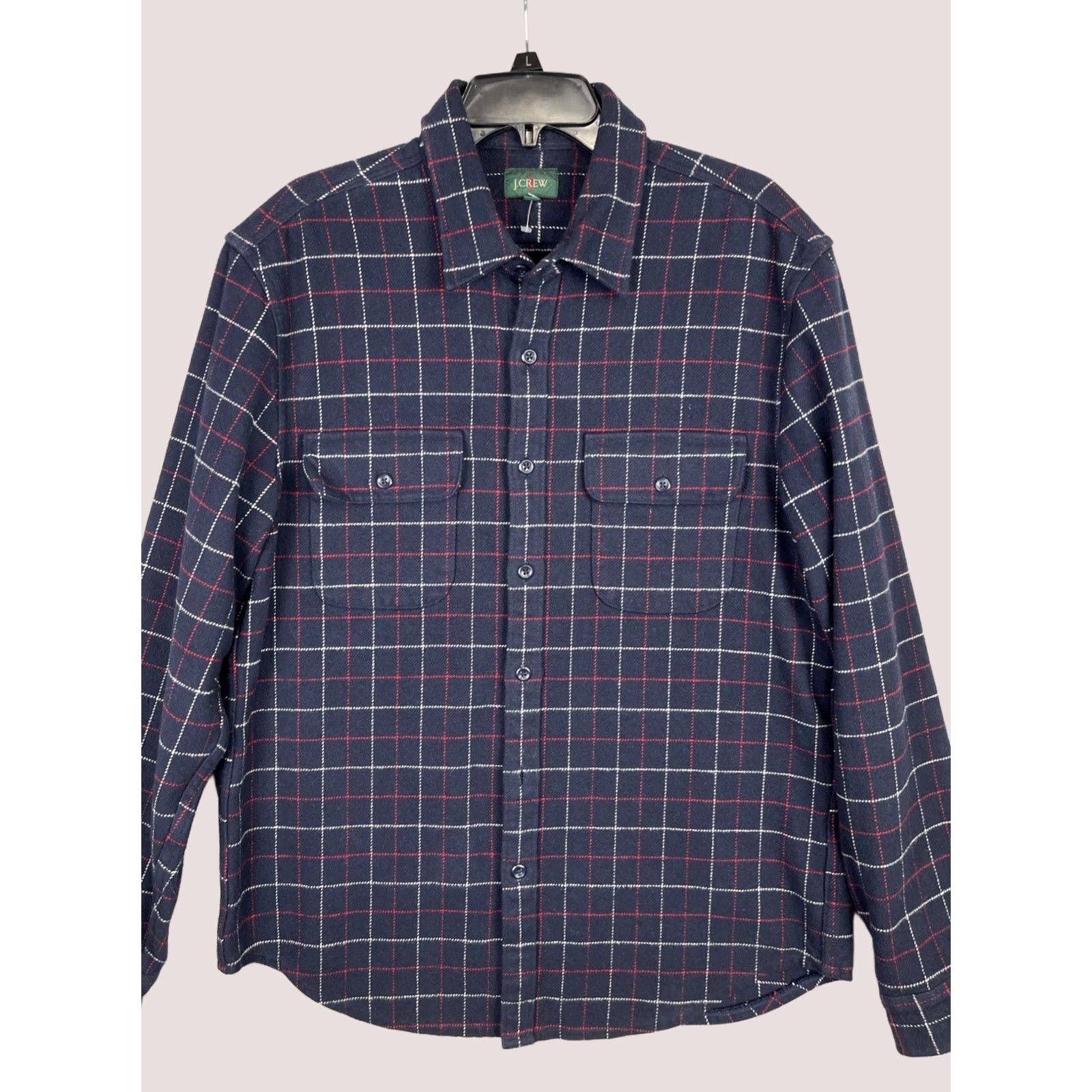 J.Crew J. Crew Shirt Mens Large Blue Heavyweight Chamois Workshirt Flannel Button Up Size US L / EU 52-54 / 3 - 1 Thumbnail