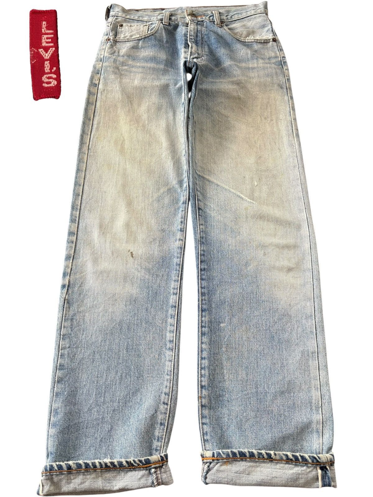 Levi's Vintage 90s Levis 502 Big E Selvedge Mud Wash Distress Jeans Size US 29 - 1 Thumbnail