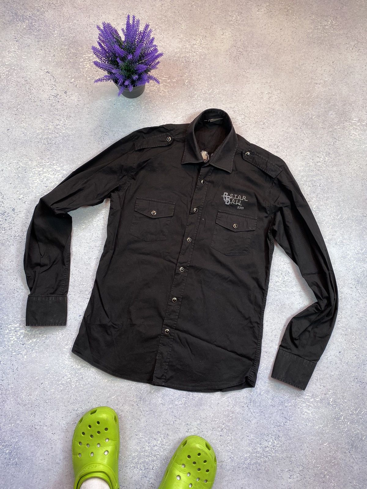 G-Star G Star Raw Men’s Black Shirt With Big Logo Size US M / EU 48-50 / 2 - 4 Thumbnail